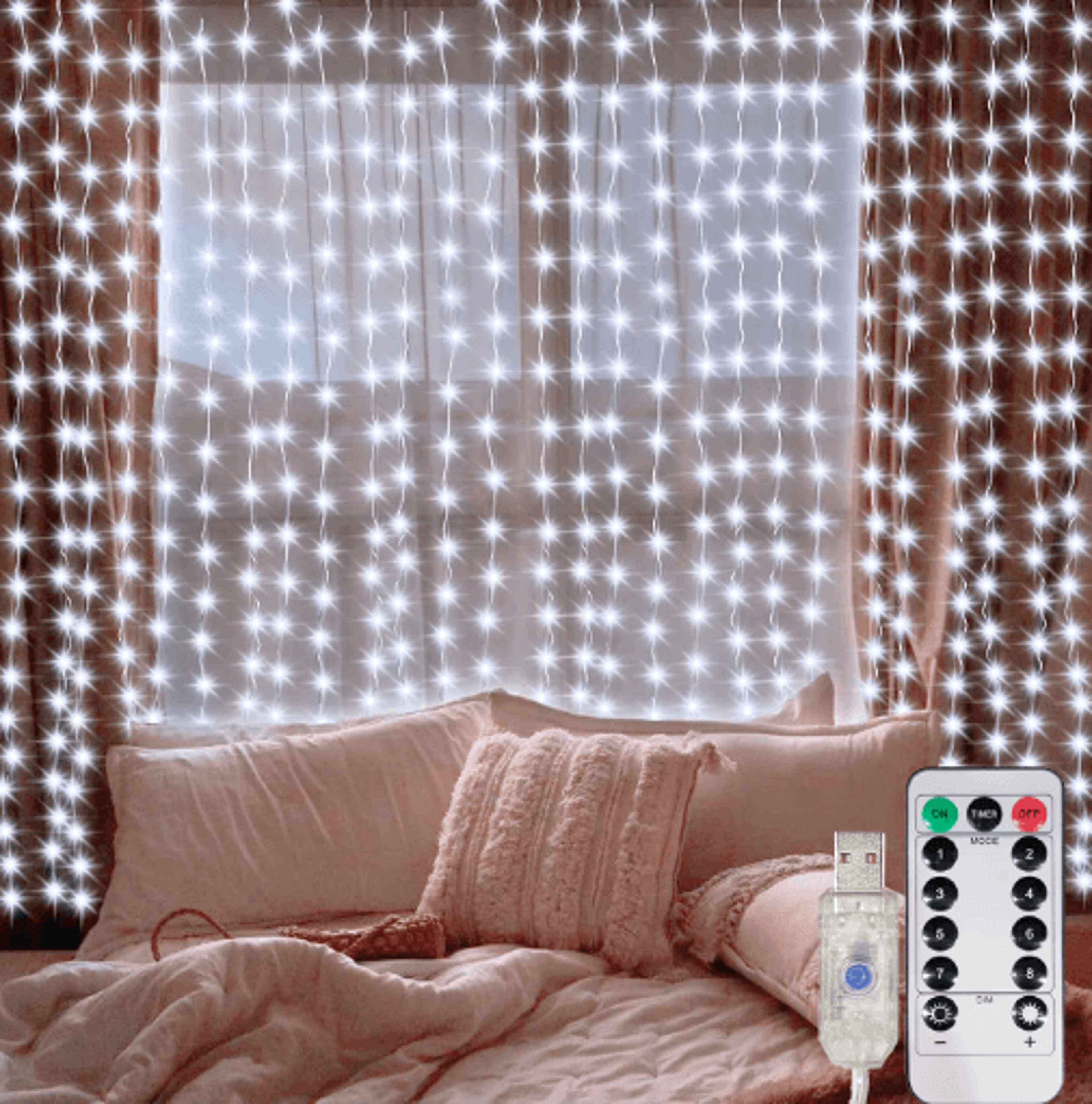 usb led curtain string lights – remote control fairy garland for home & events