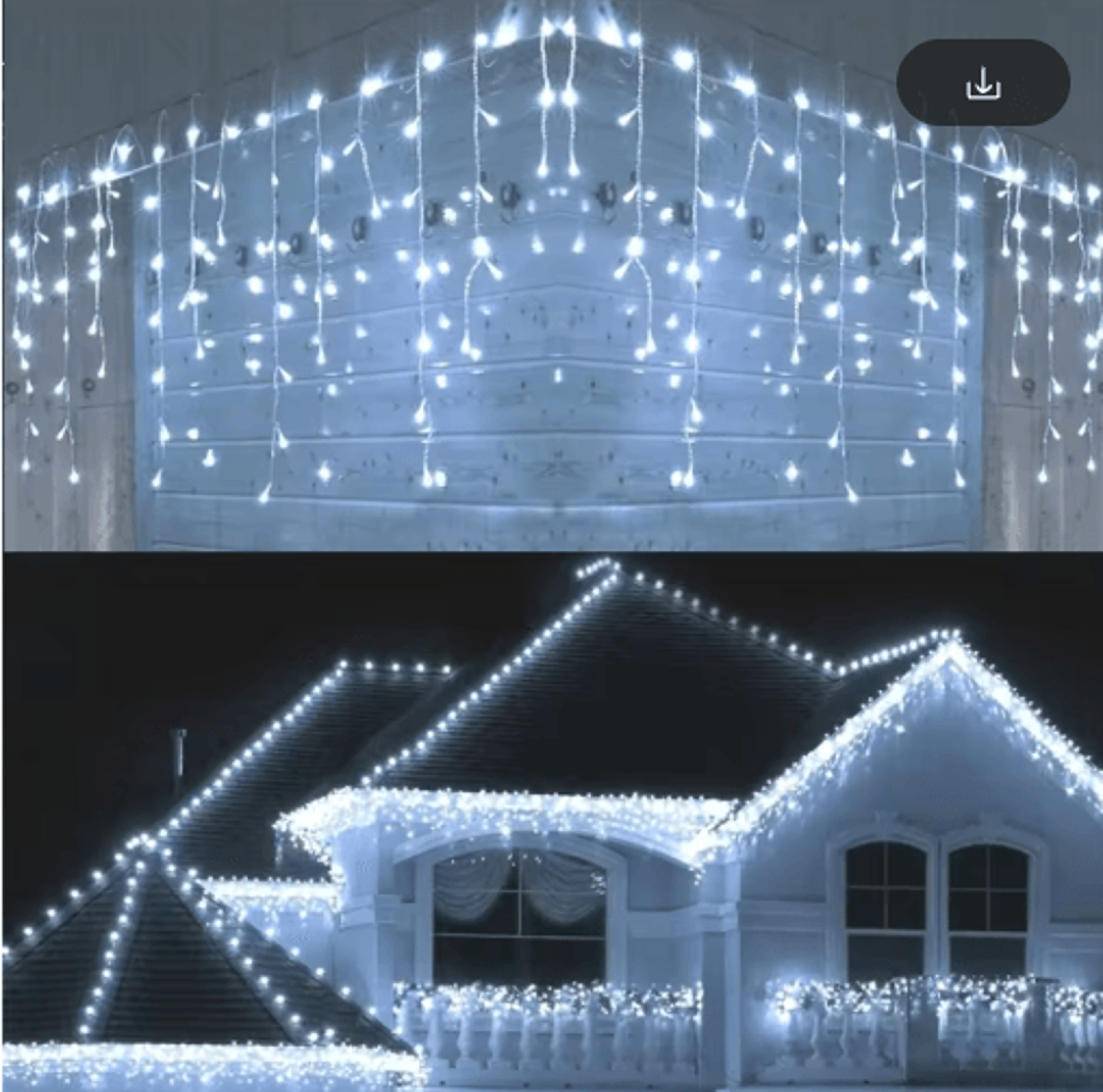 5m christmas waterfall led lights – outdoor curtain string lights for garden & eaves