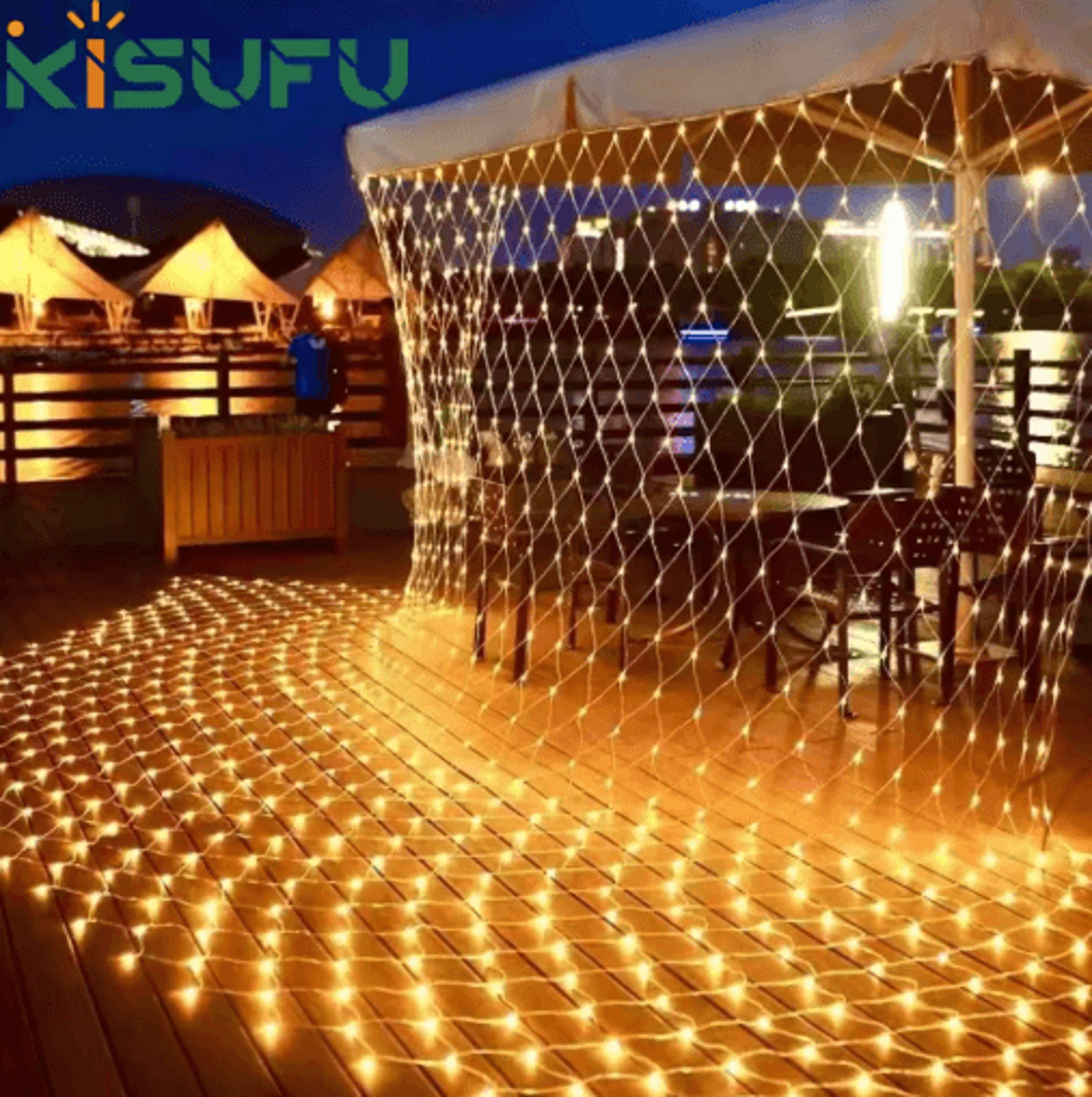 led net mesh fairy lights – large outdoor garden & wedding string lighting