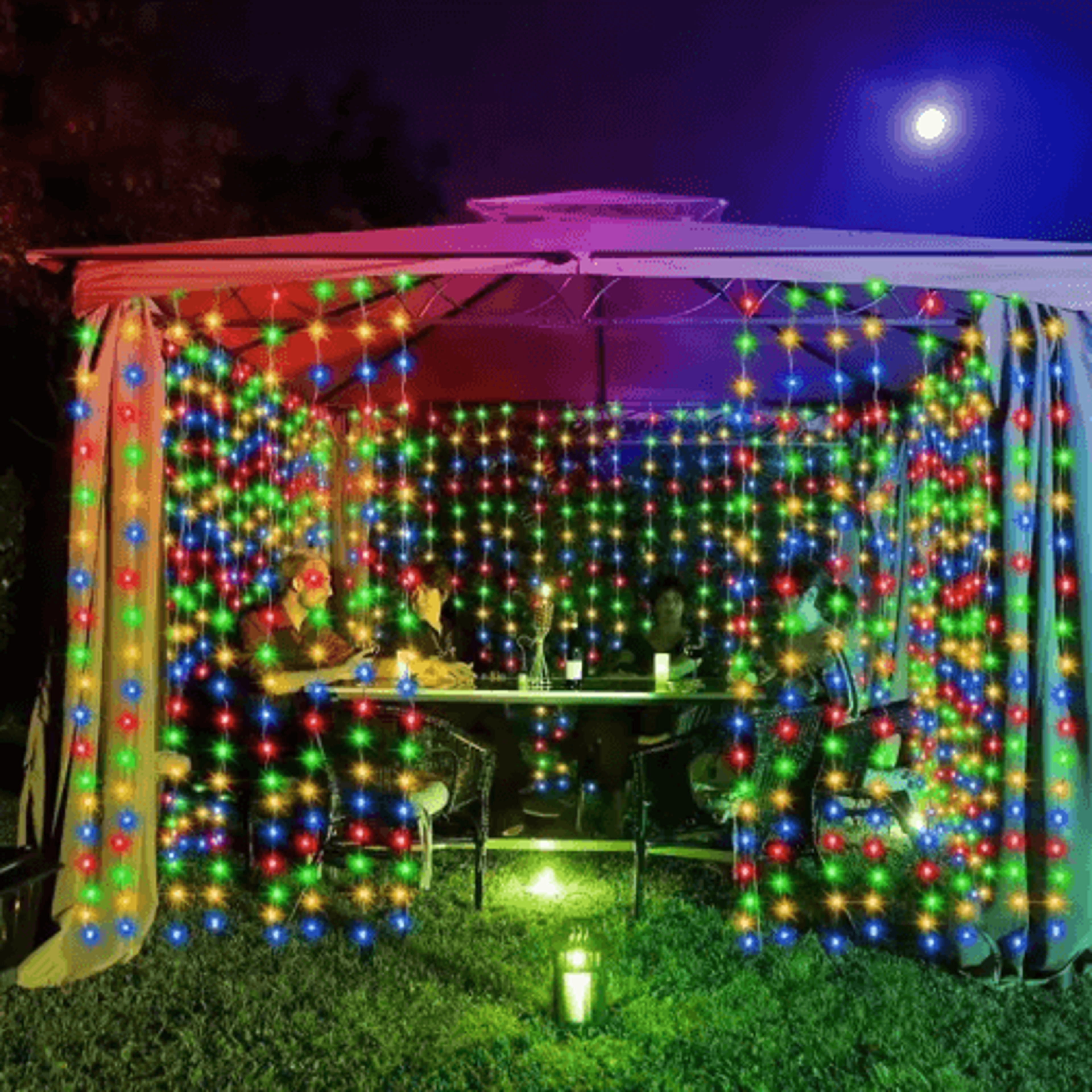 3m/6m eid led curtain lights – battery-powered ramadan fairy string lights