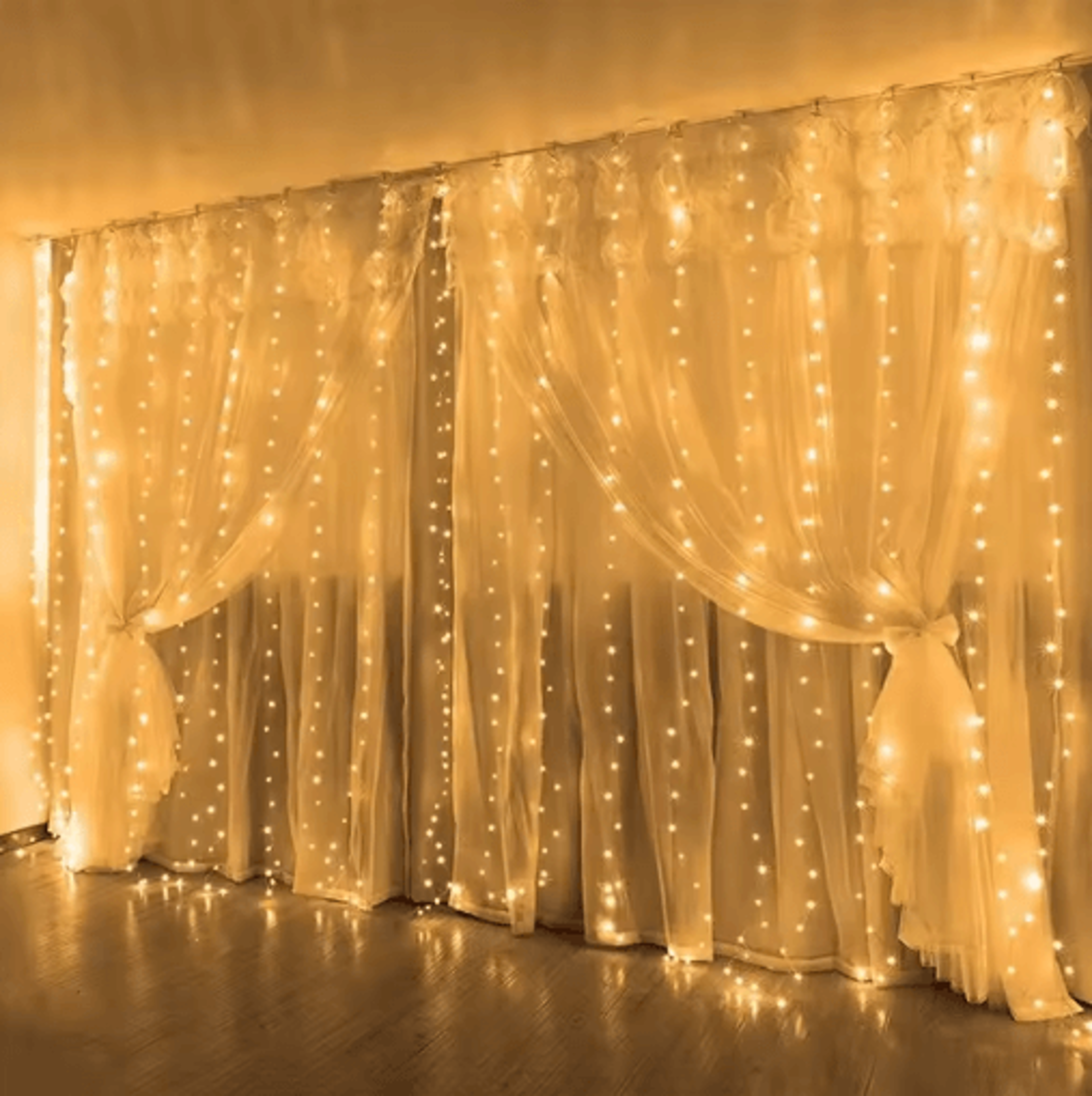 usb led curtain garland lights – 8-mode christmas fairy string lights