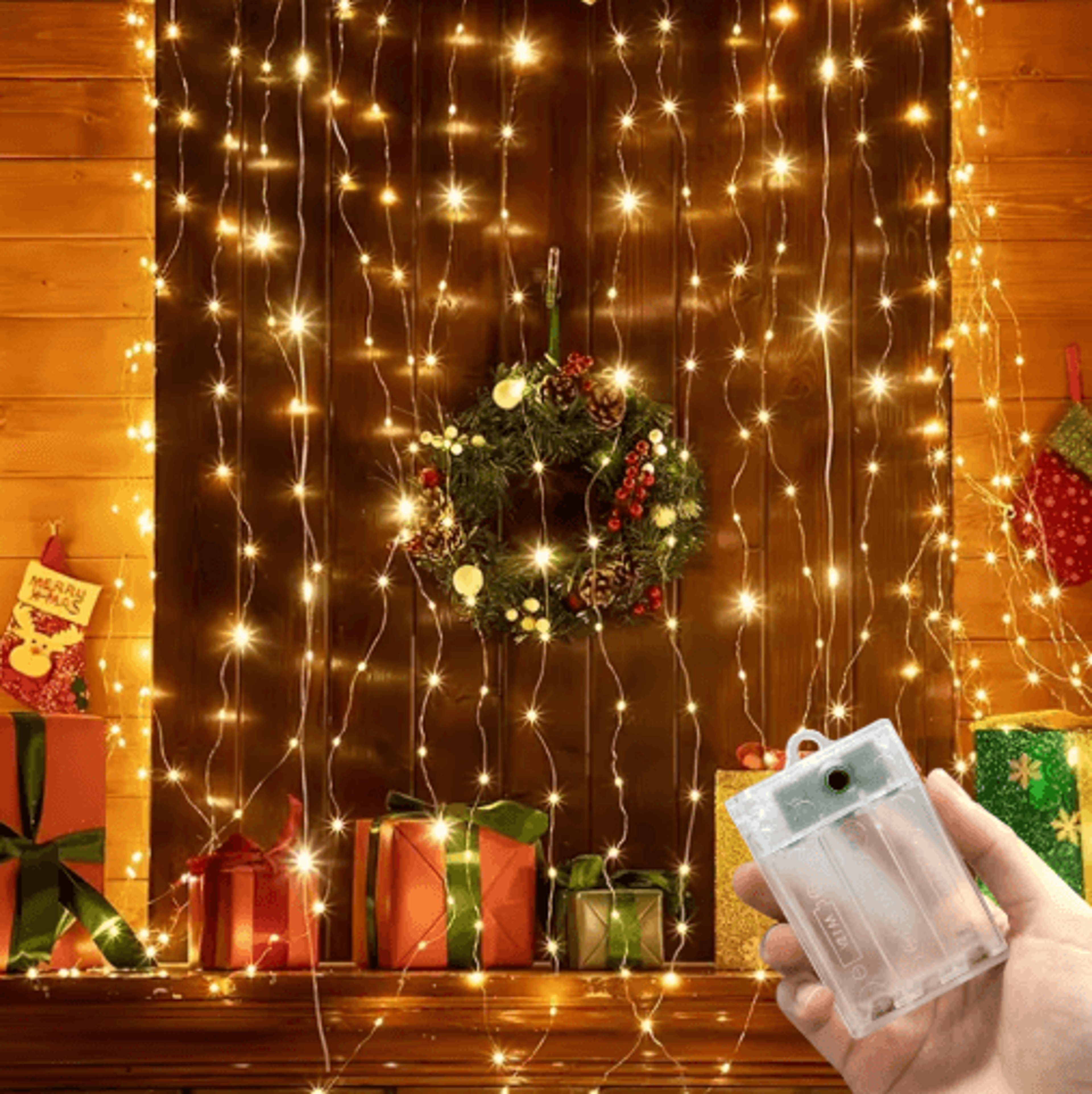 eid & ramadan led curtain lights – battery-powered fairy string decor