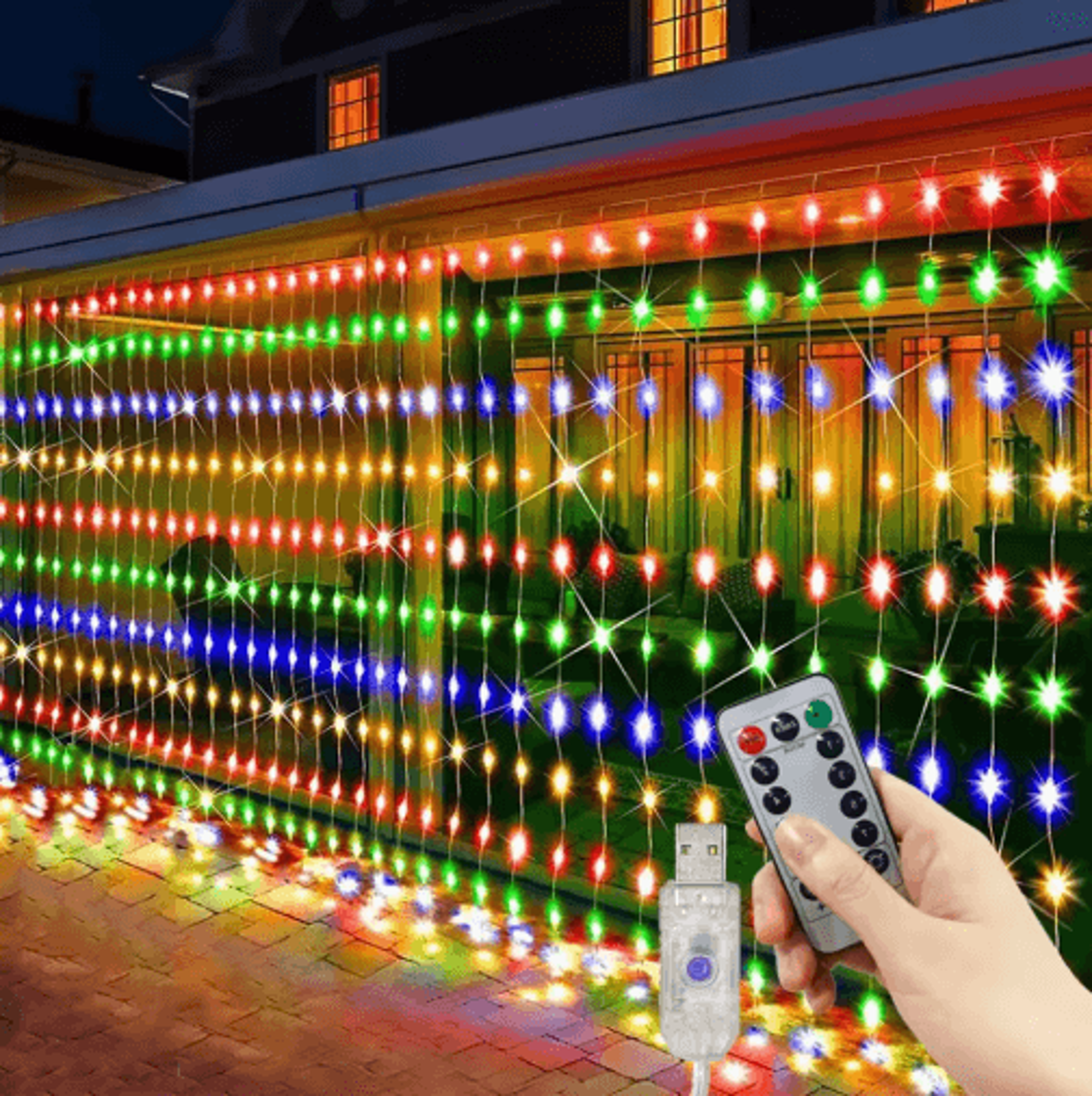3m/4m/6m usb led curtain lights – 8-mode christmas fairy garland