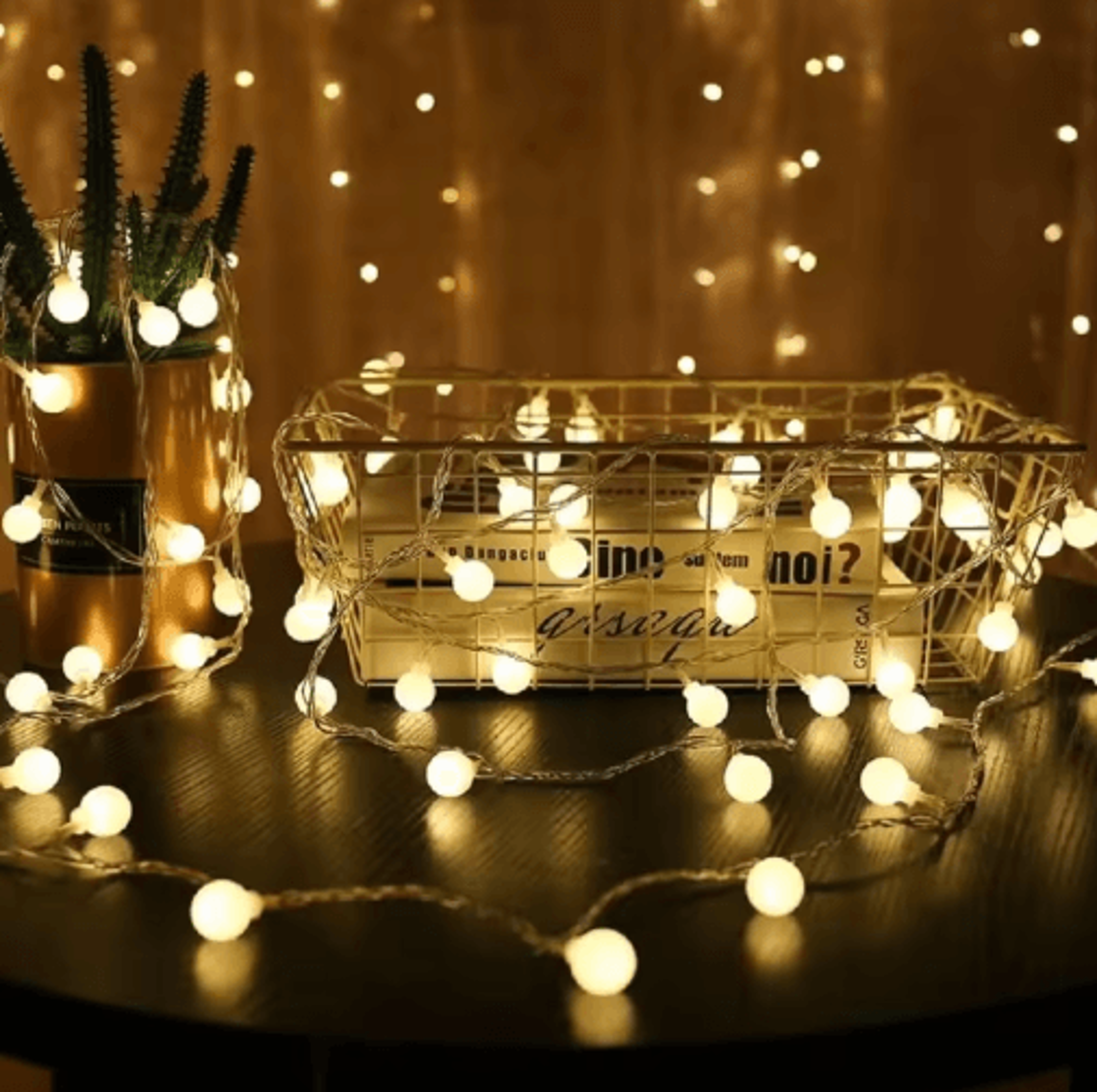 10m ball led string lights – usb/battery fairy garland for outdoor decor