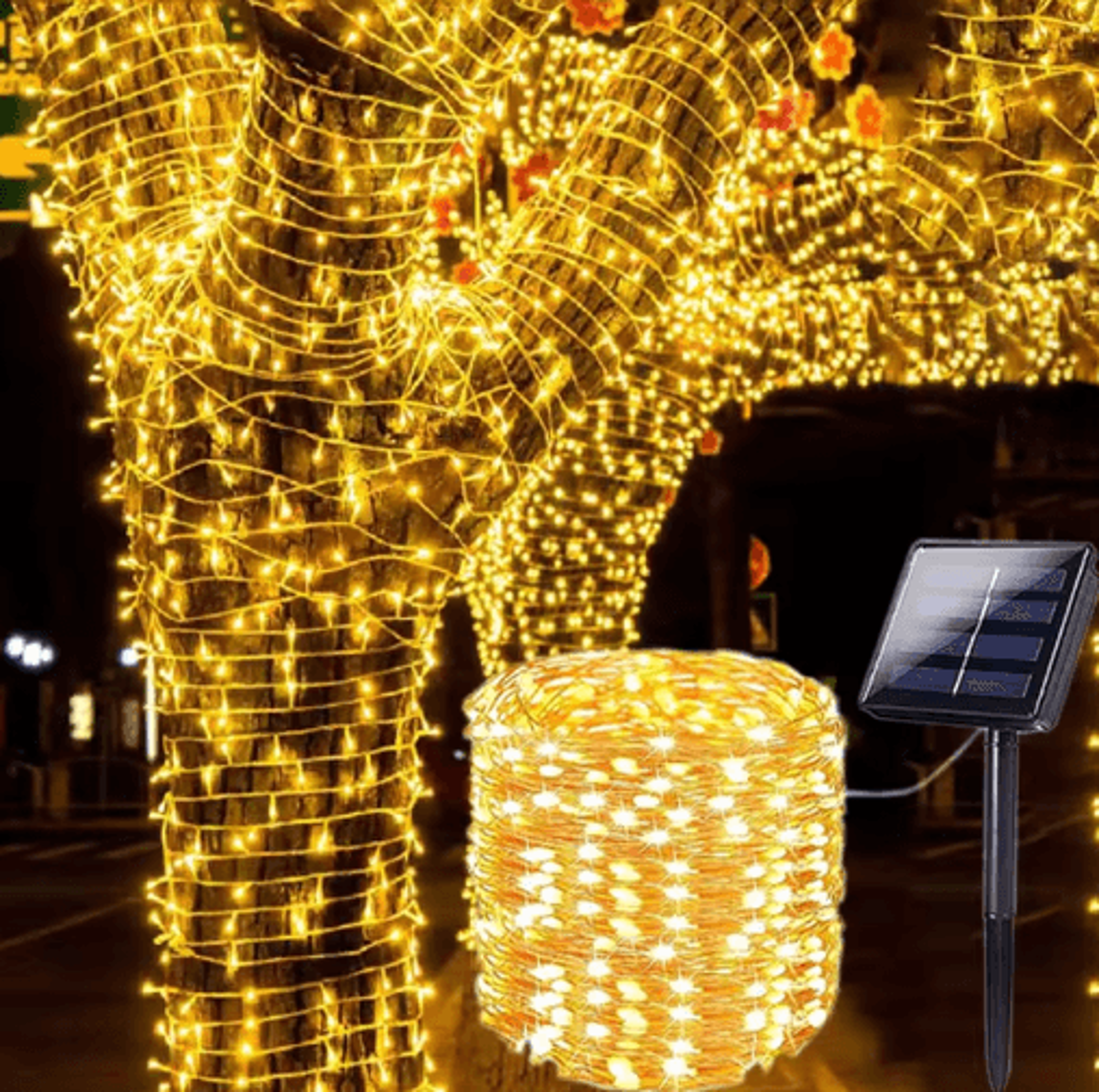 6m–33m solar led fairy lights – waterproof outdoor twinkle string lights