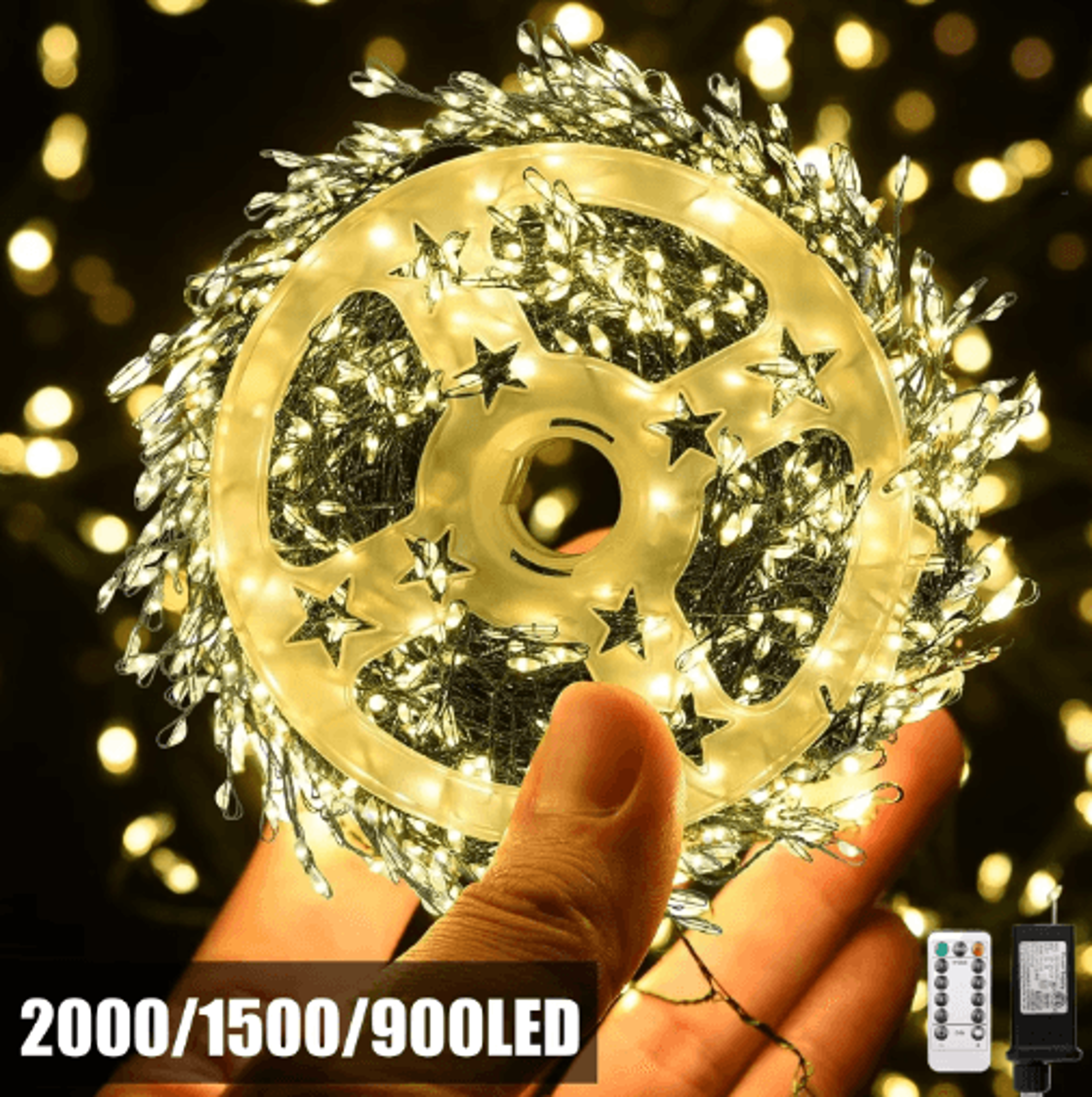 led firecracker string lights – remote control fairy garland for holidays & events