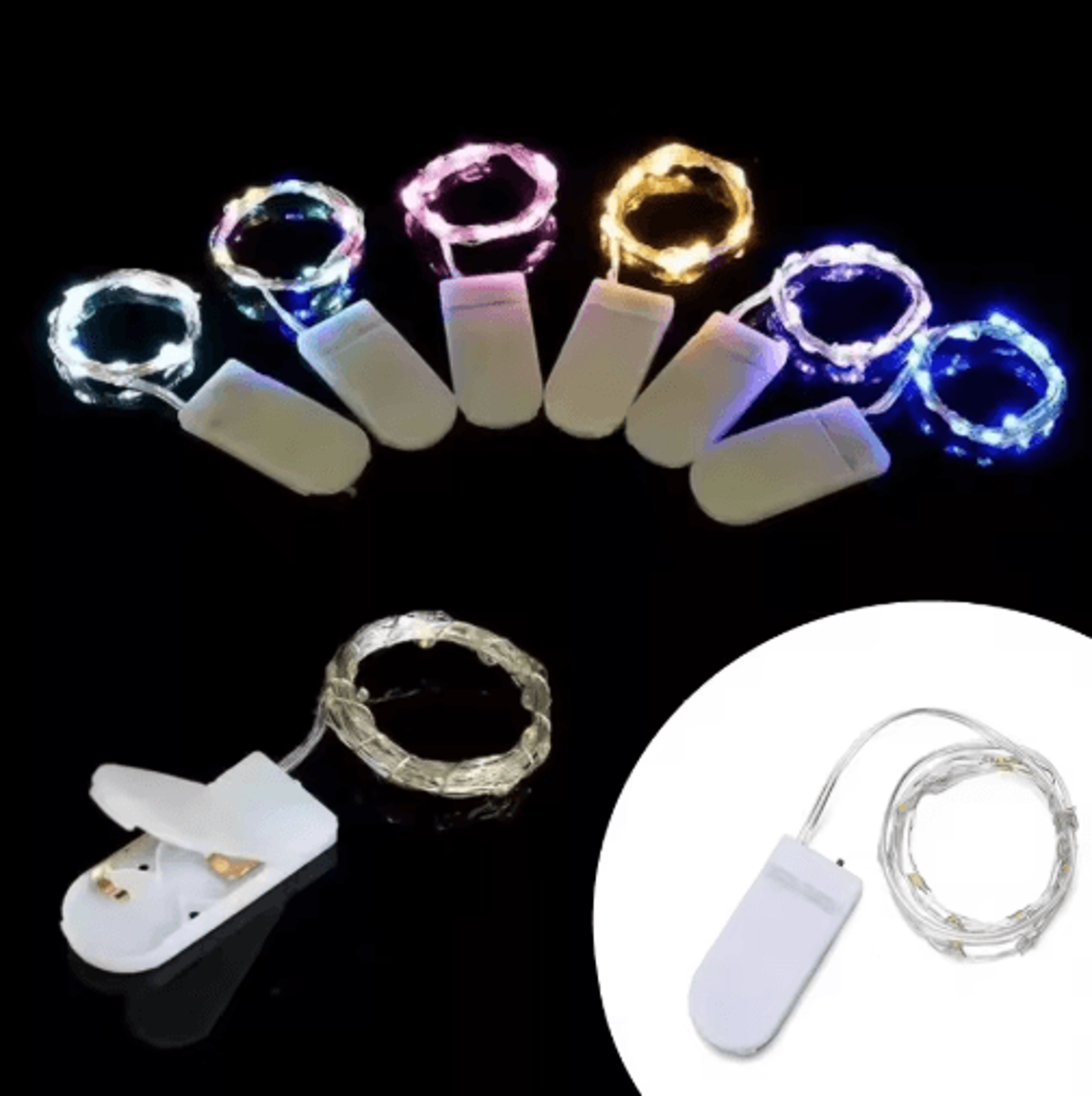 5m copper wire fairy lights – battery-operated waterproof led string lights
