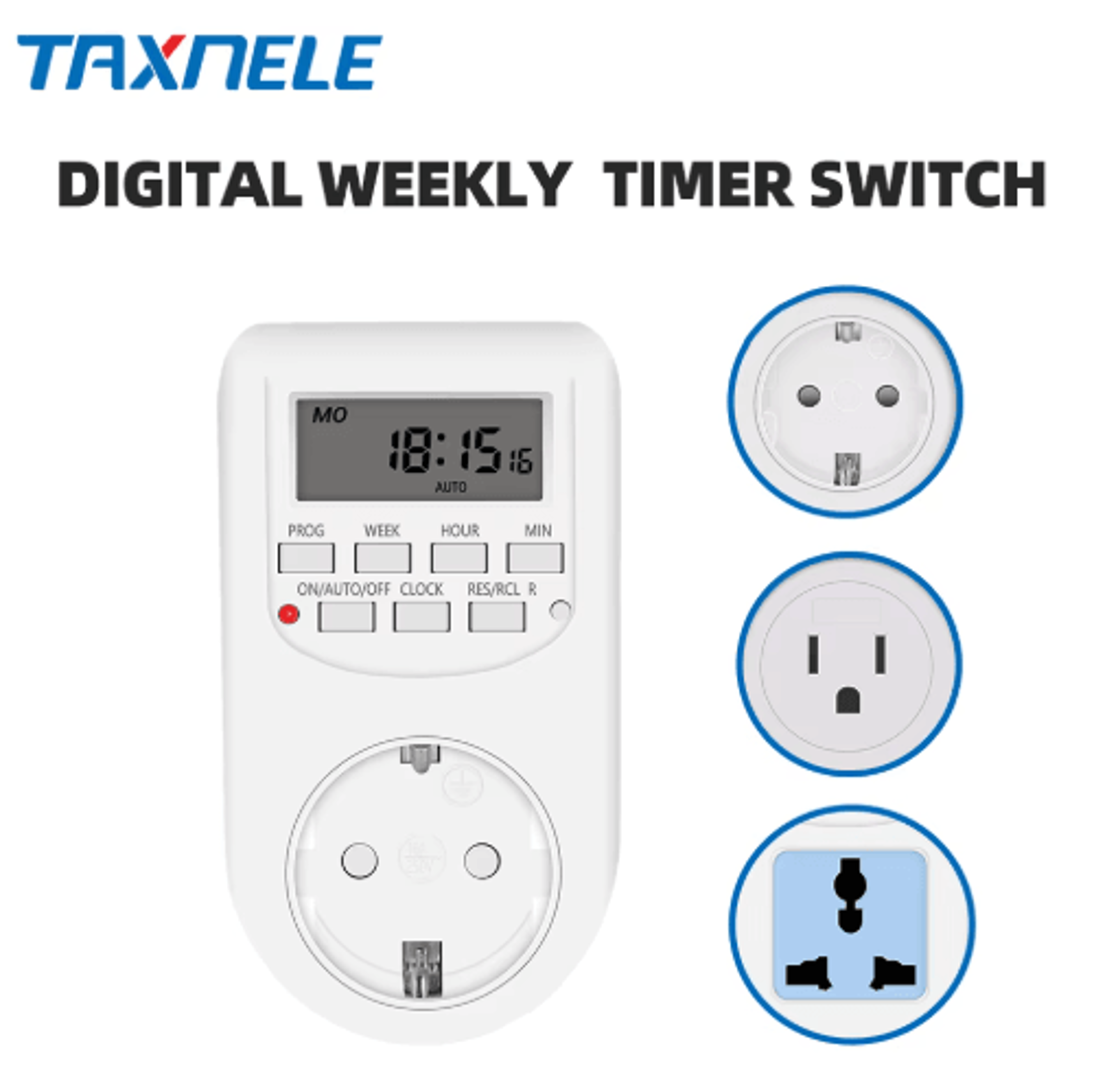 digital timer switch – 12/24 hour weekly programmable outlet
