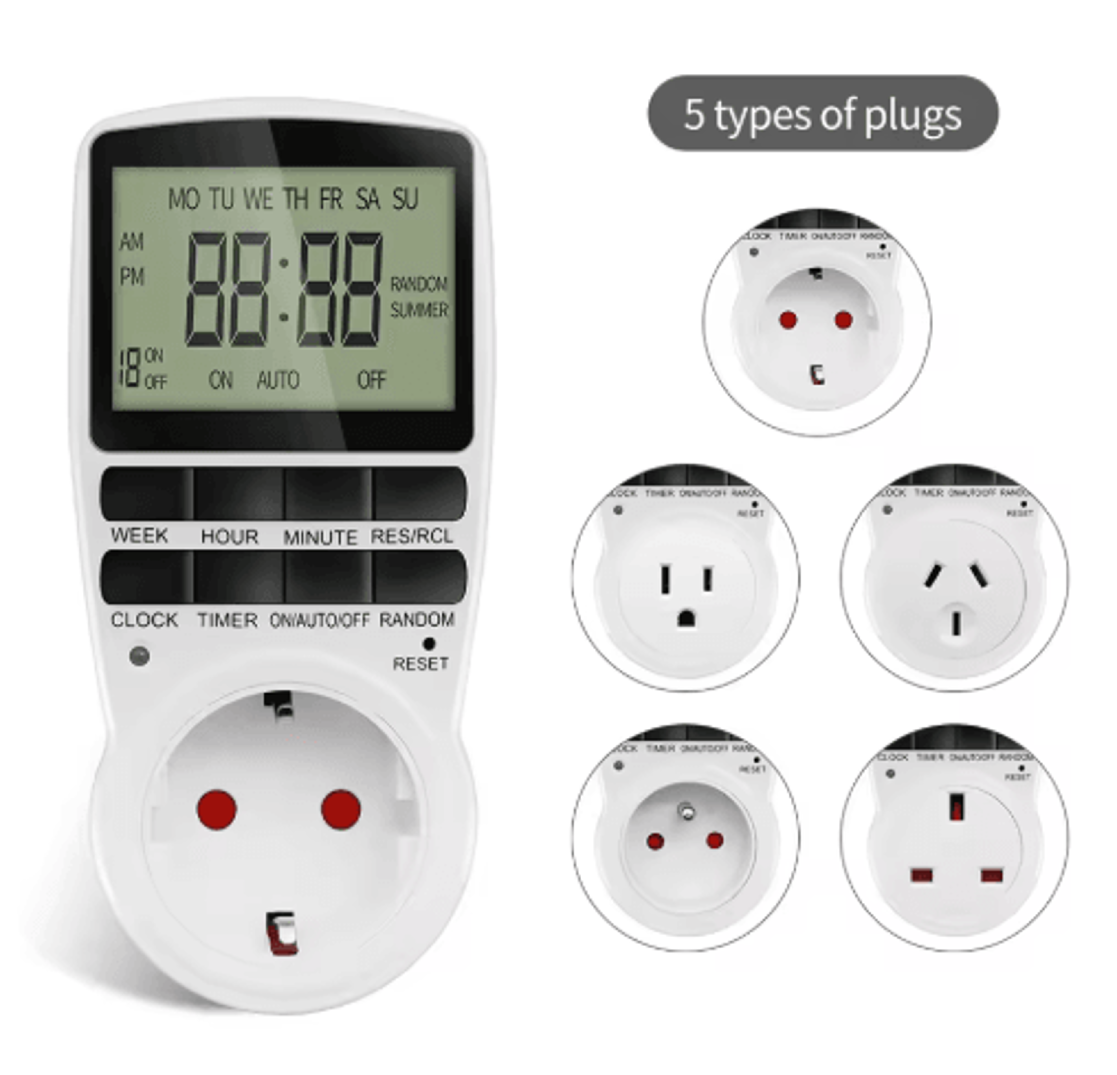 220v digital timer socket programmable electronic outlet switch