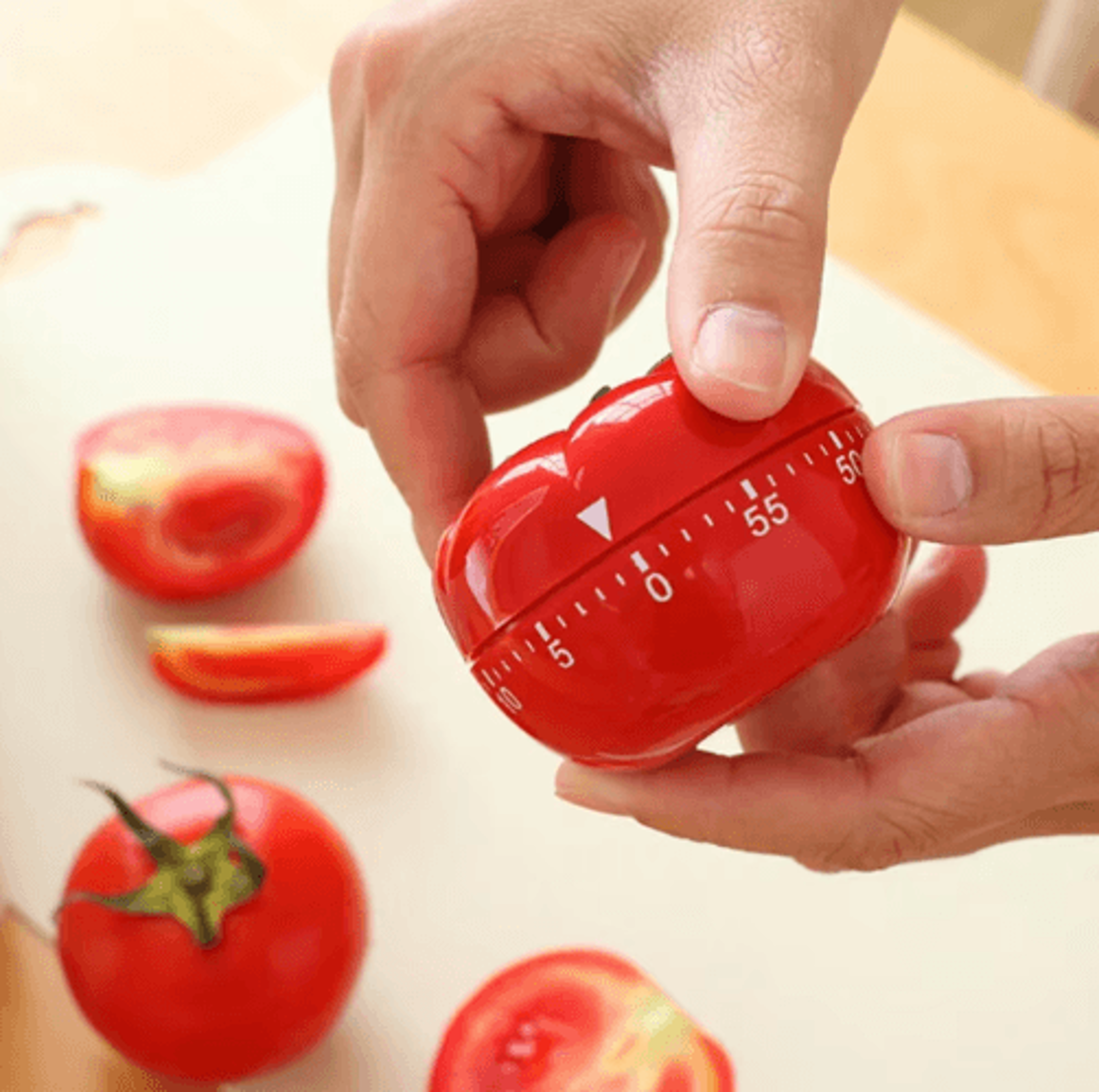 tomato pomodoro kitchen timer – mechanical countdown alarm clock