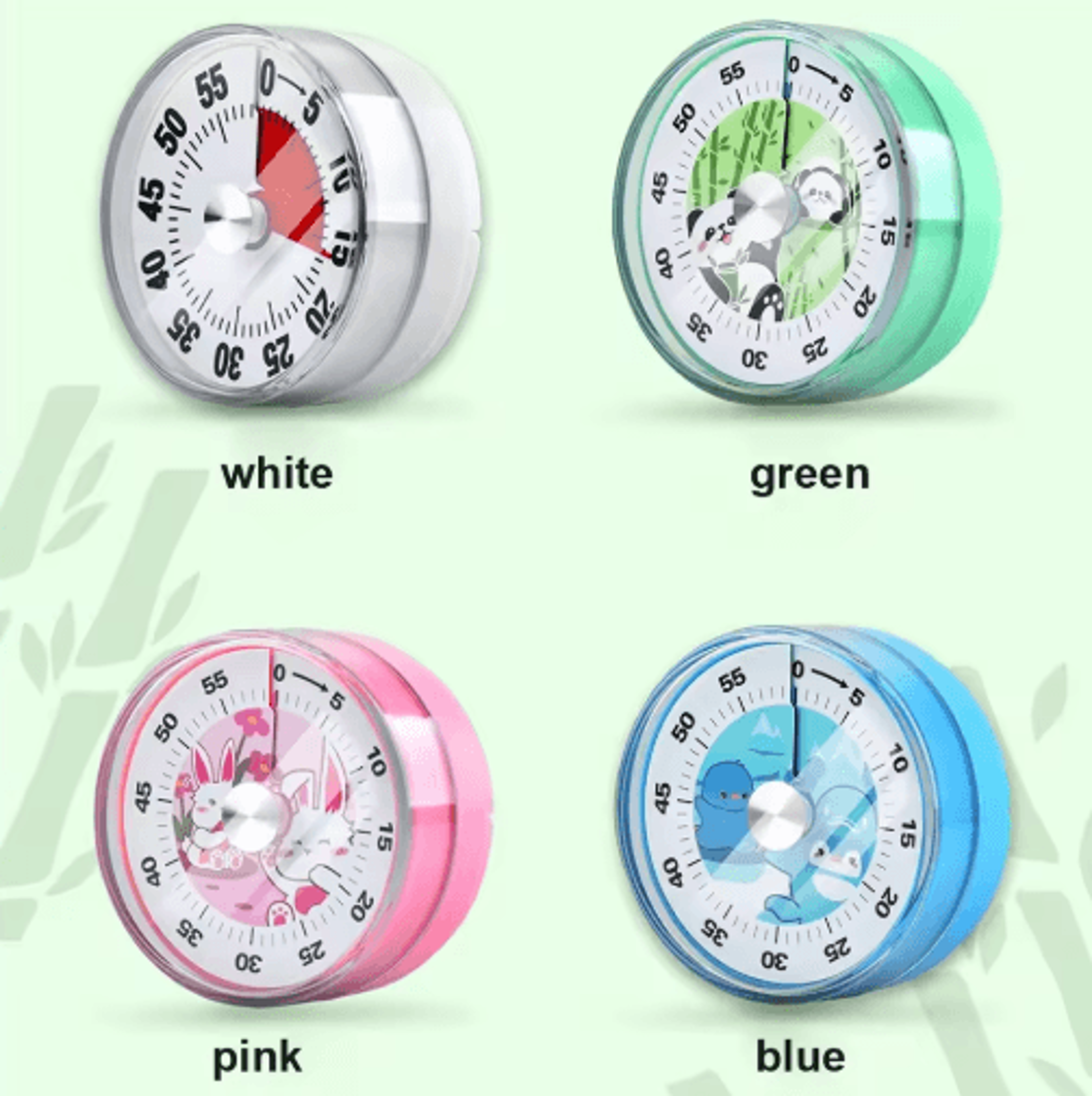 60-minute magnetic visual timer – mechanical countdown alarm