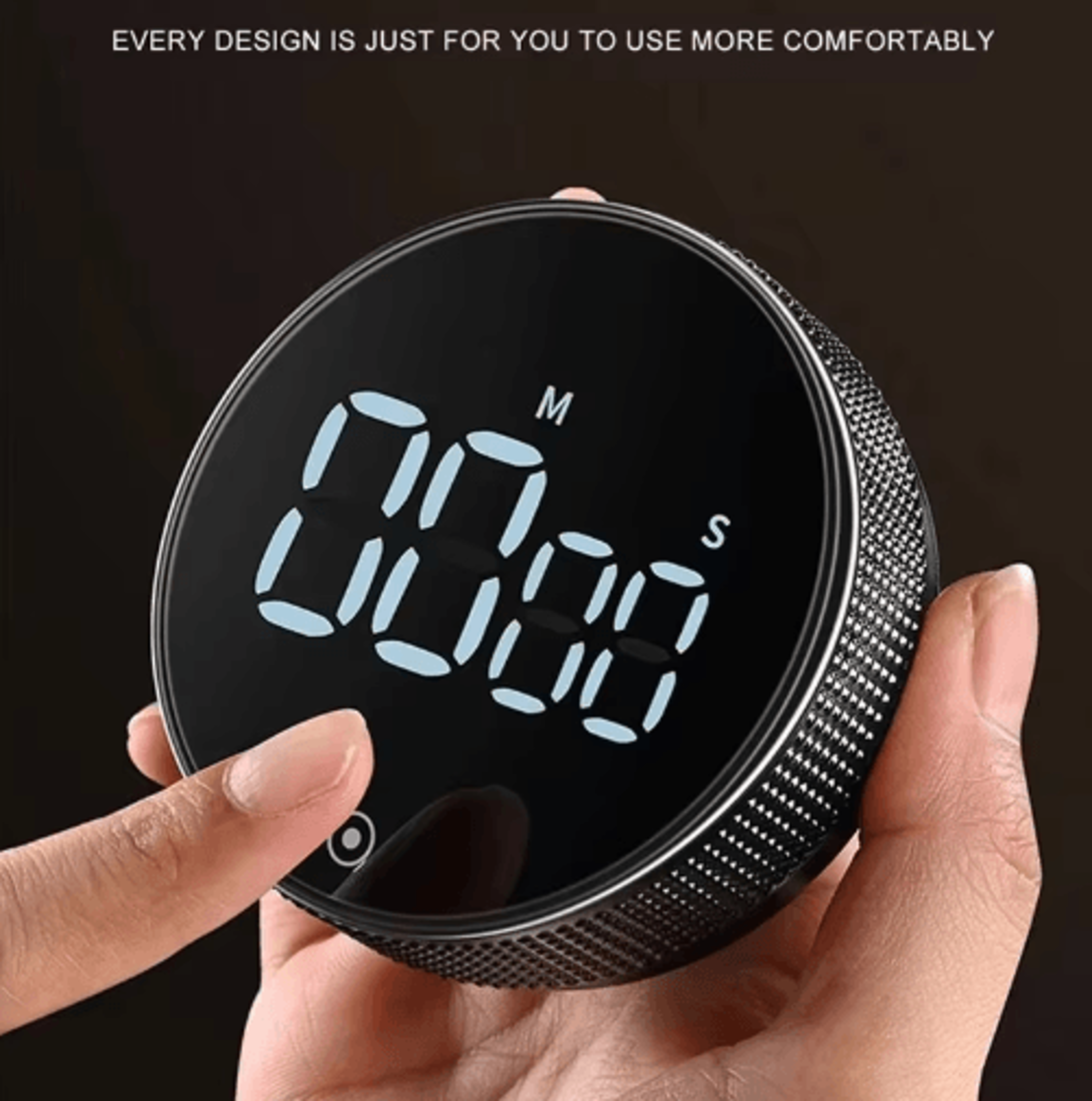 magnetic digital kitchen timer – quiet countdown egg timer with constant light