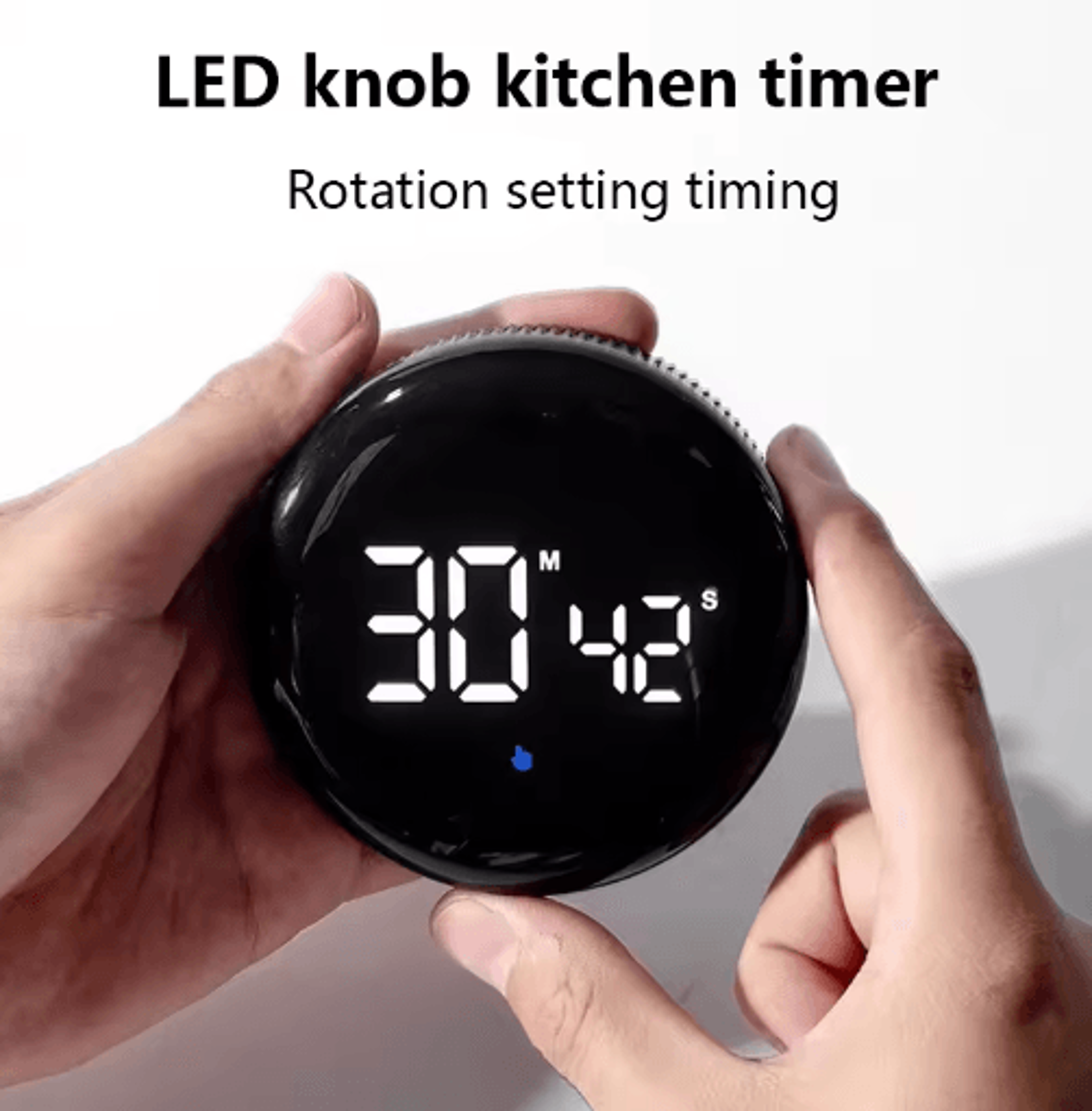 rechargeable silent digital timer – magnetic countdown reminder for study & kitchen