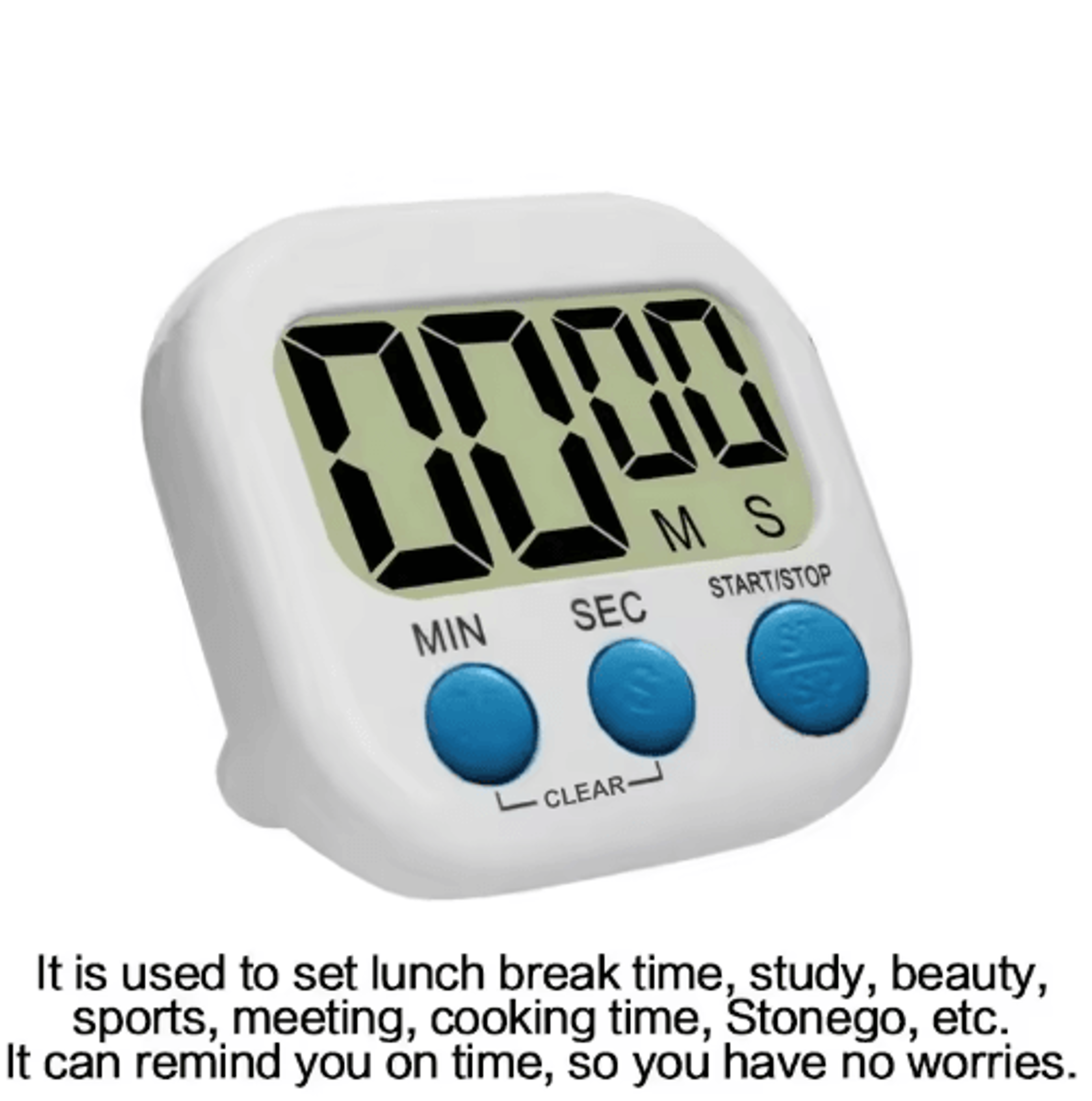 stonego lcd magnetic kitchen timer – large display countdown alarm