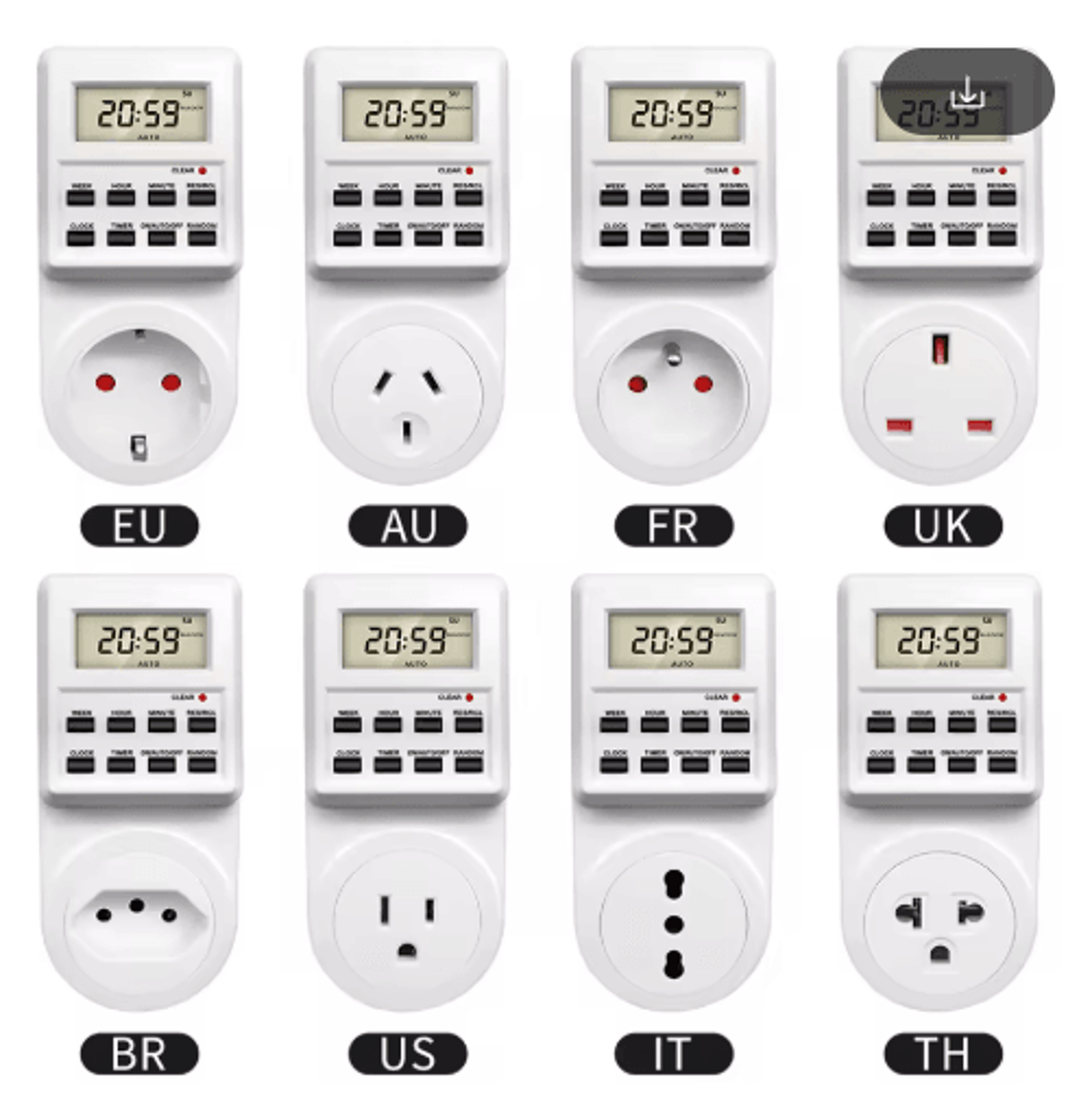 24-hour digital timer socket – programmable electronic outlet switch
