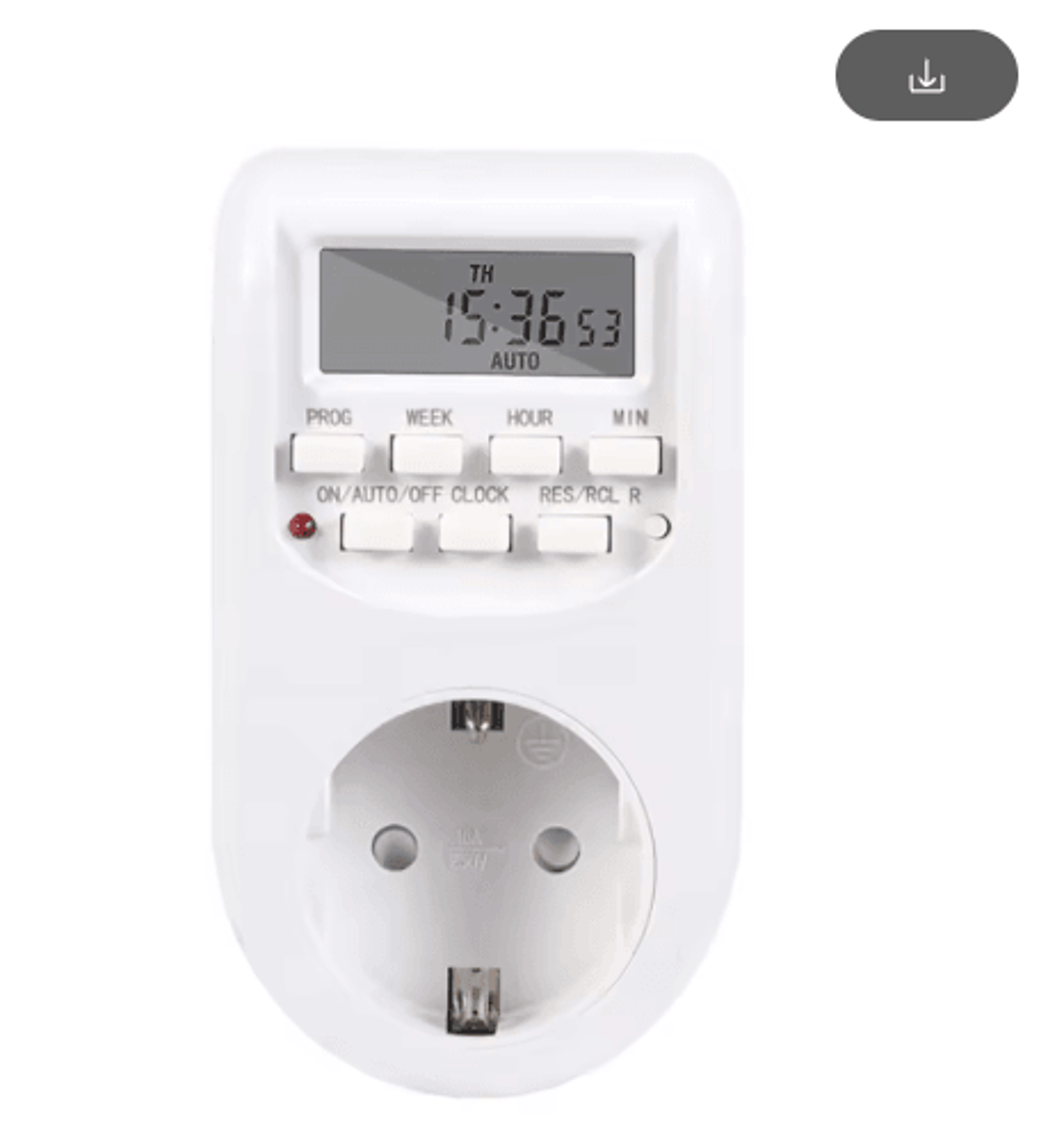 eu plug digital timer outlet weekly programmable on and off socket