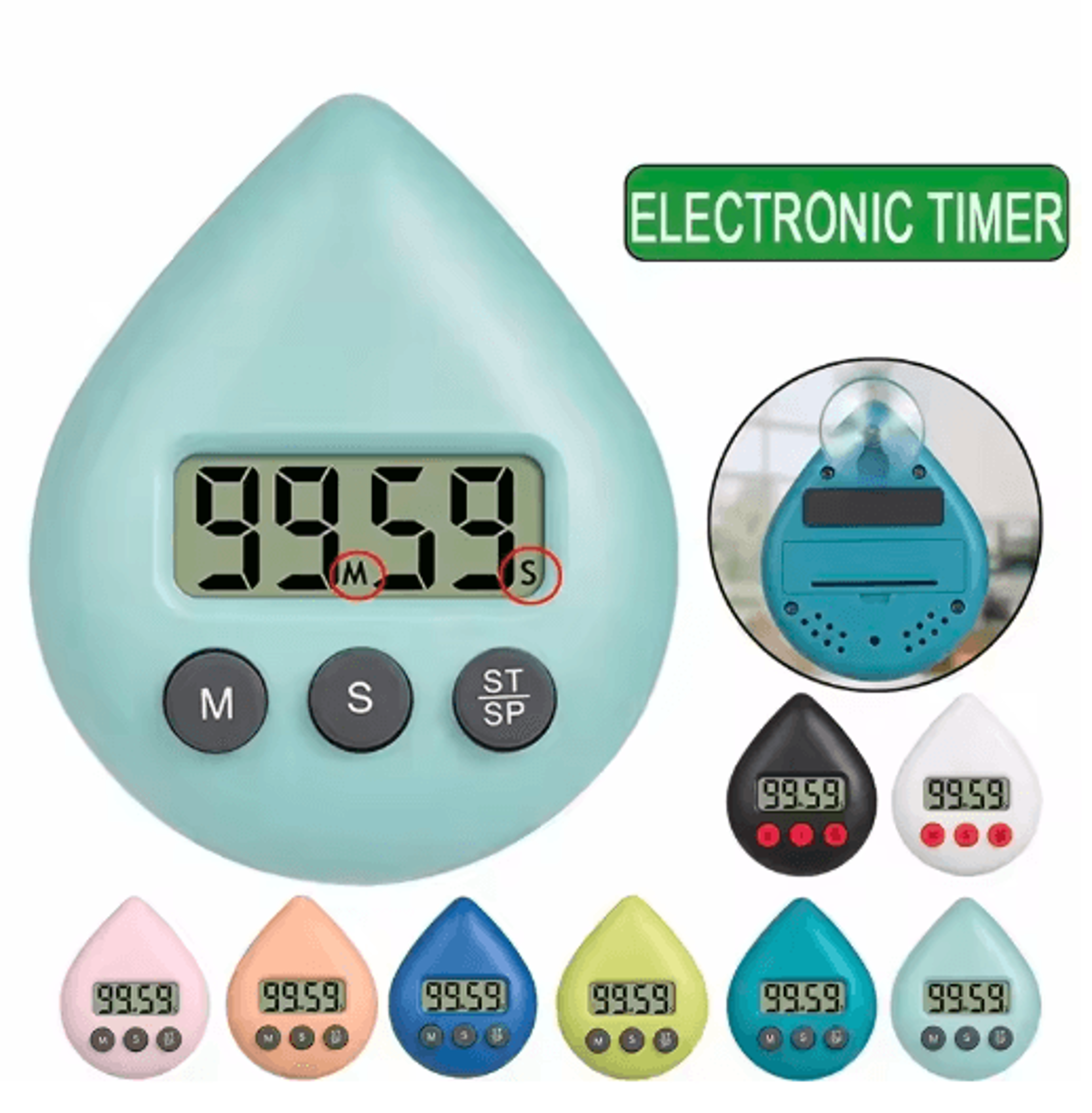 mechanical kitchen timer – countdown alarm for cooking, meetings & games