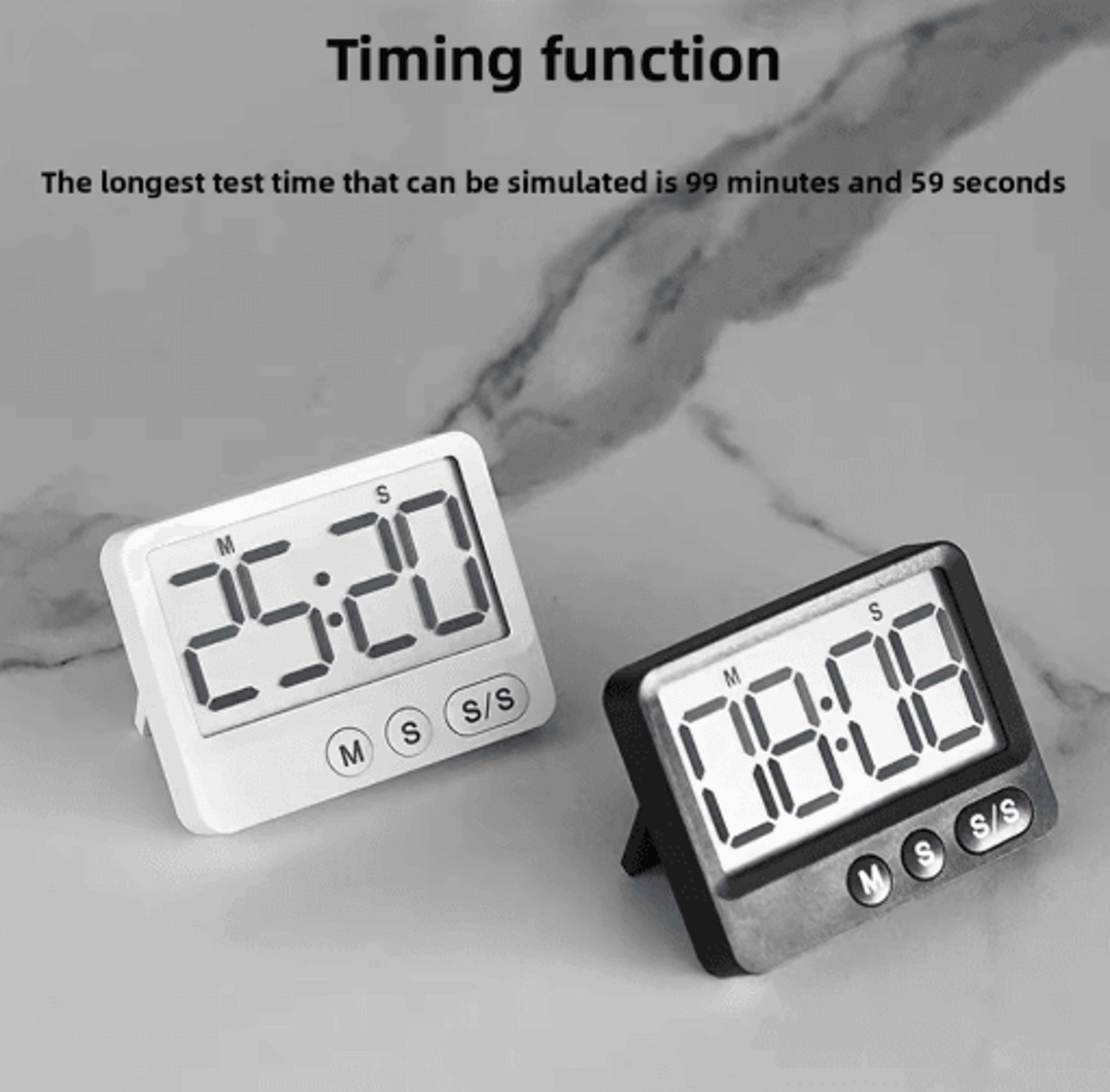 large screen magnetic digital timer – lcd kitchen & baking time manager