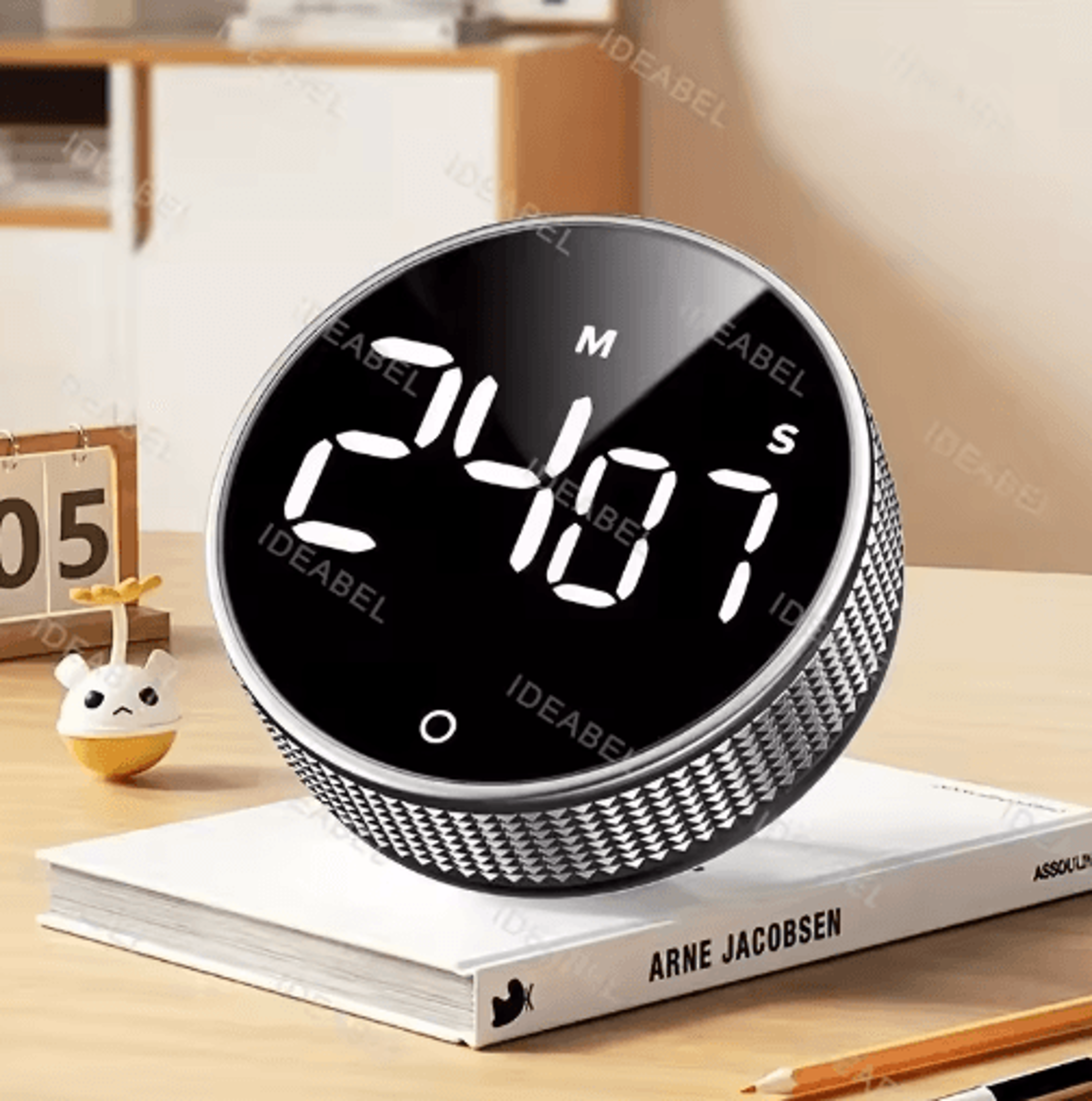 magnetic mechanical kitchen timer – manual countdown clock