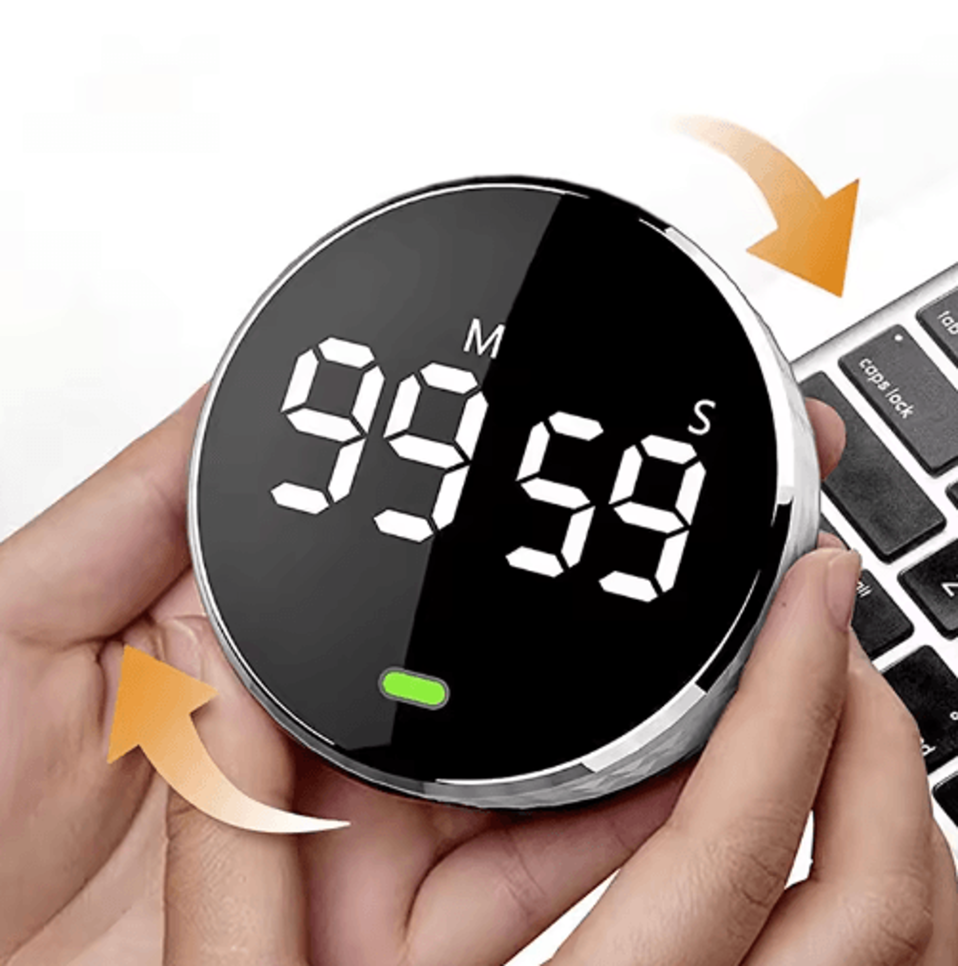 magnetic digital kitchen timer – led countdown & stopwatch alarm
