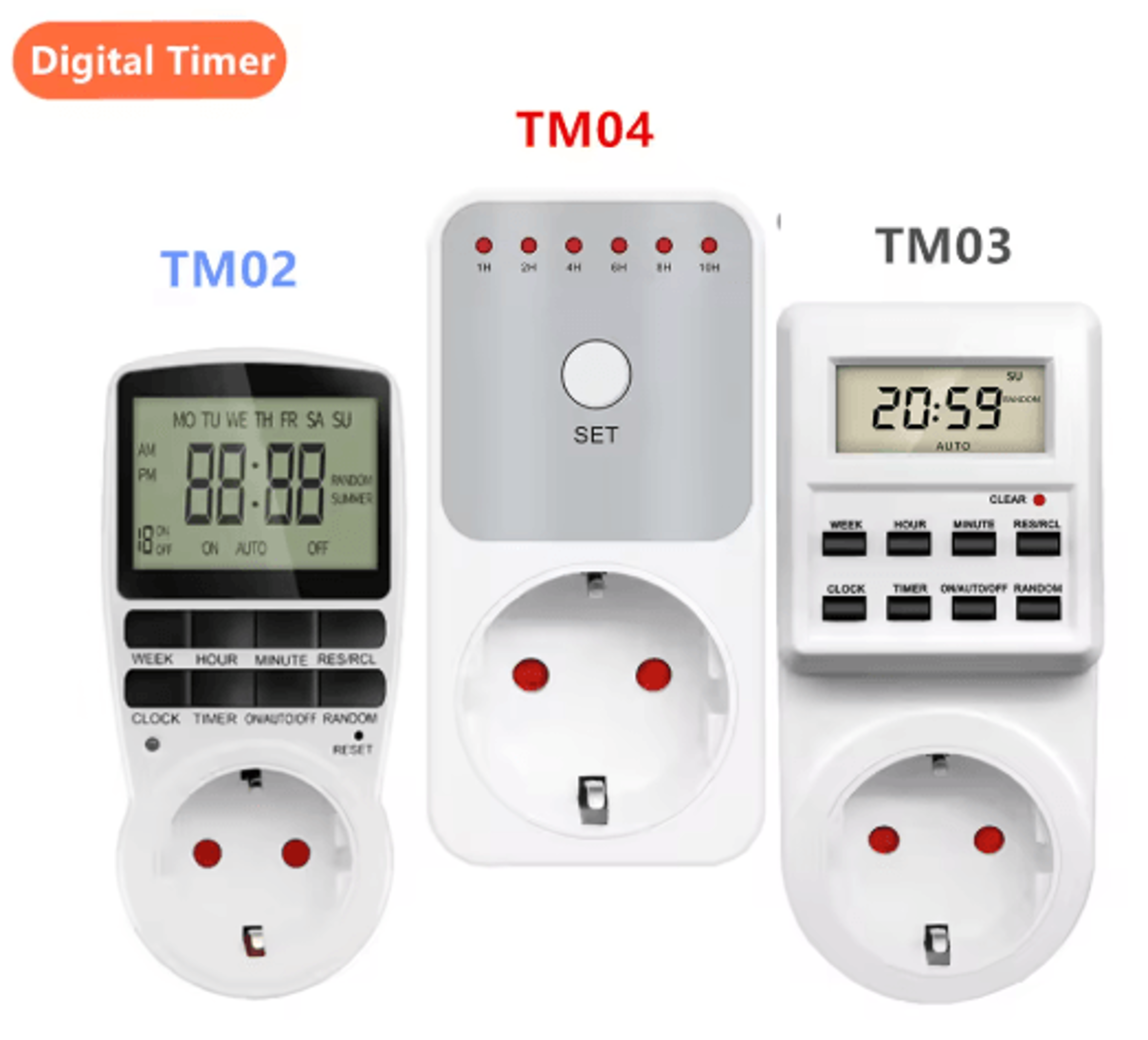 tm02/tm03/tm04 digital timer socket – programmable outlet with power metering