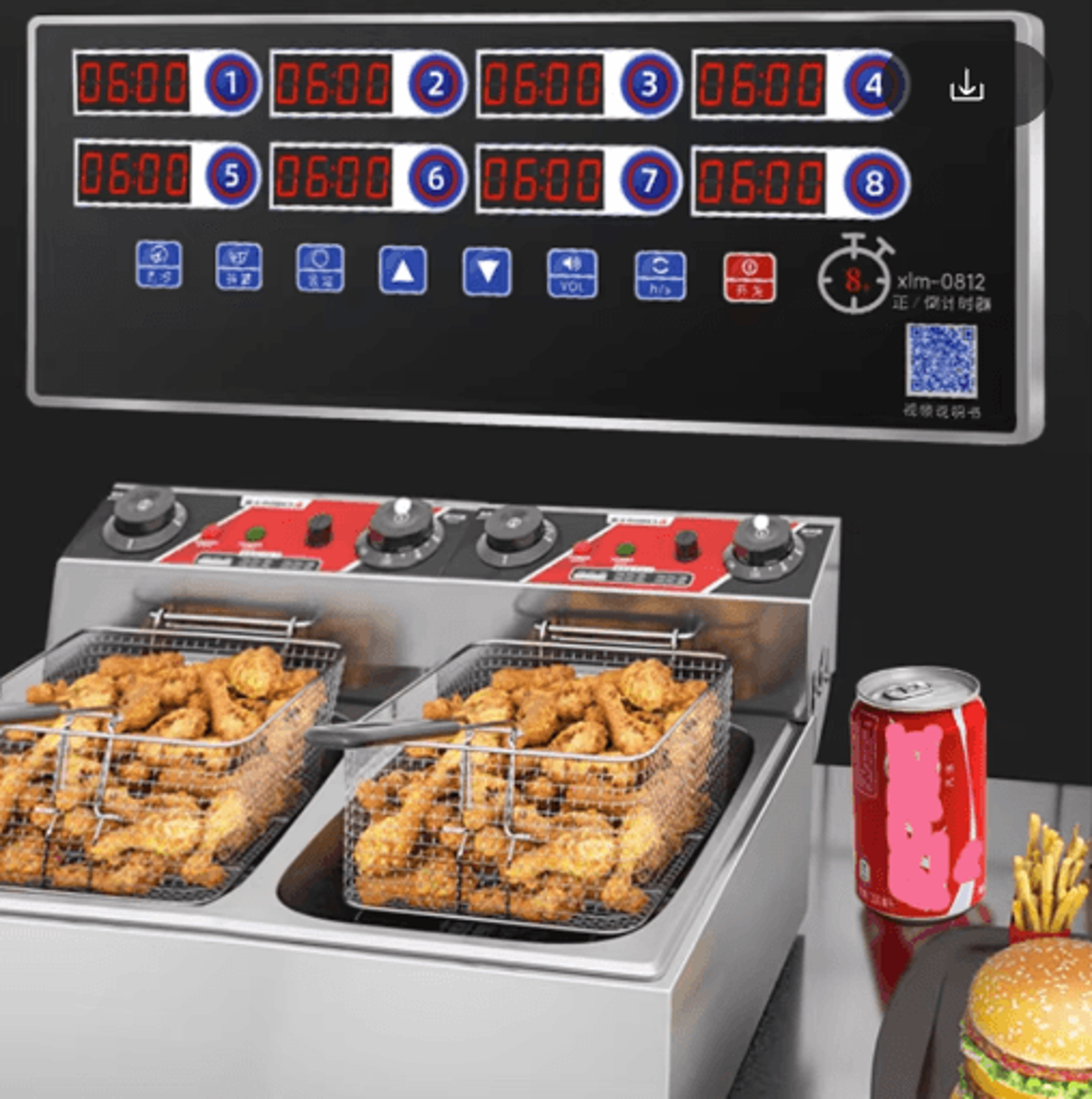 usb rechargeable kitchen timer – 8-screen digital cooking chronometer