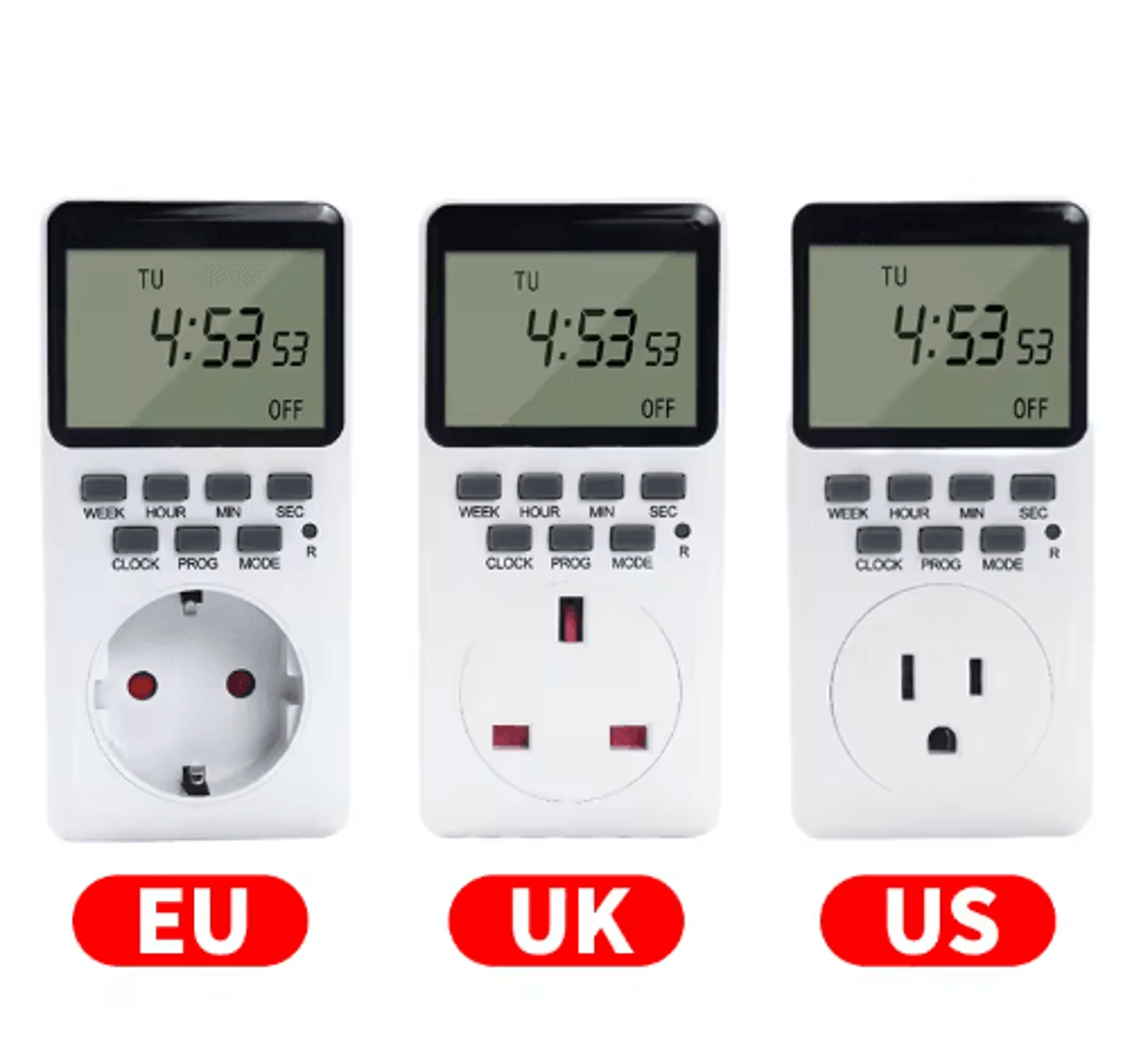 20-program digital timer socket – weekly cyclic programmable outlet
