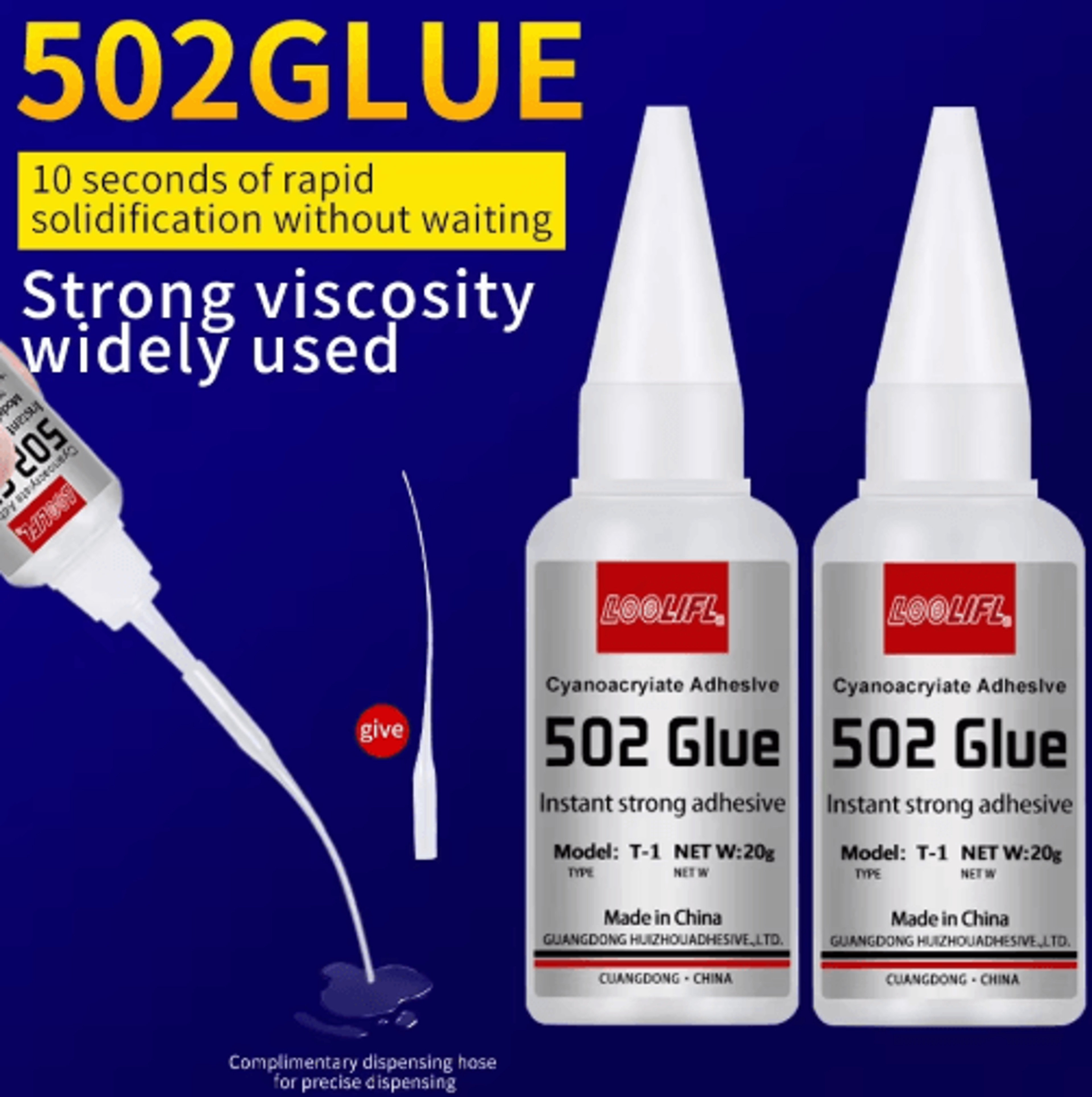 502 super glue – quick-drying multi-surface instant adhesive