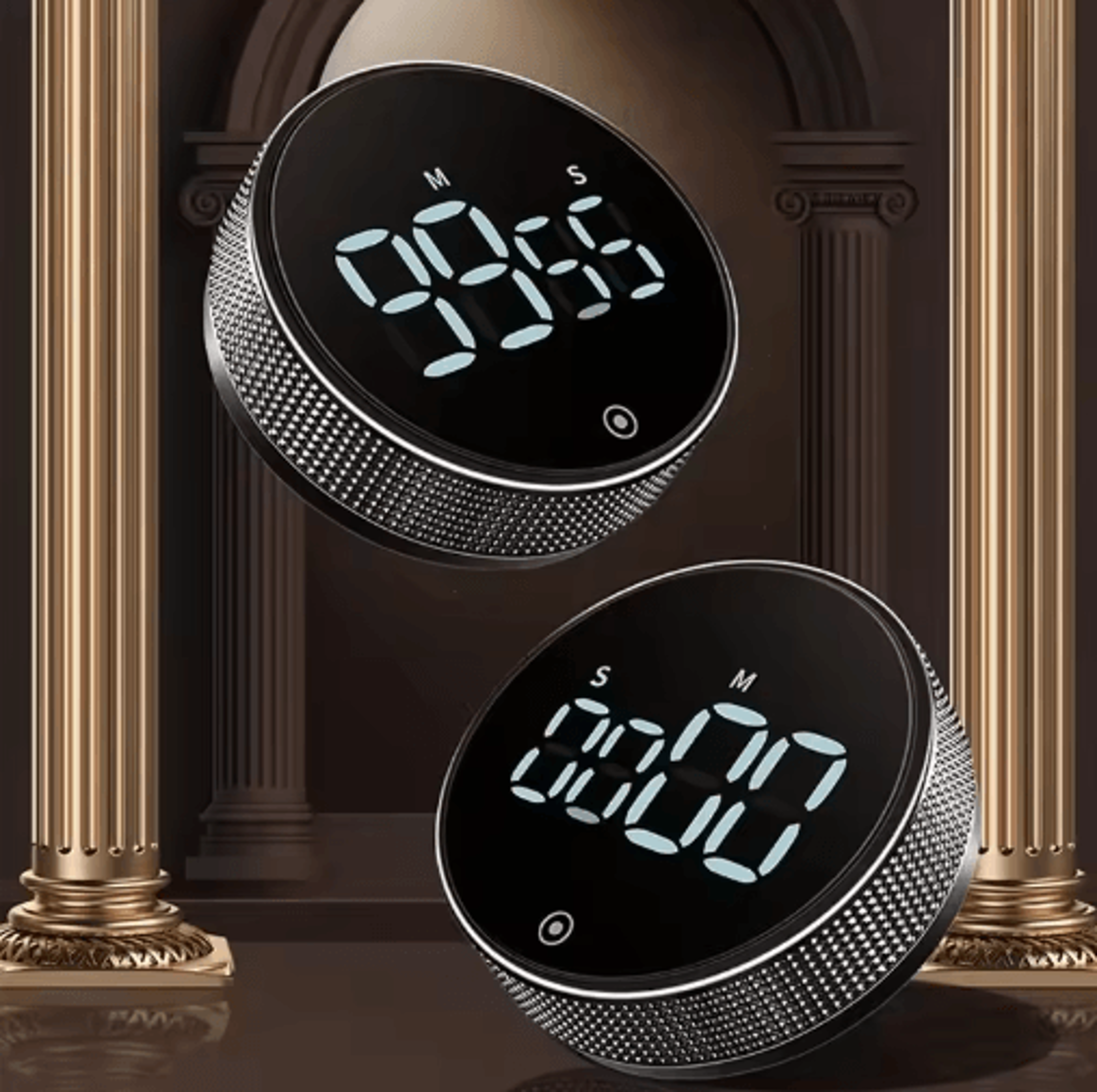 dinrgo magnetic rotary kitchen timer – countdown & stopwatch