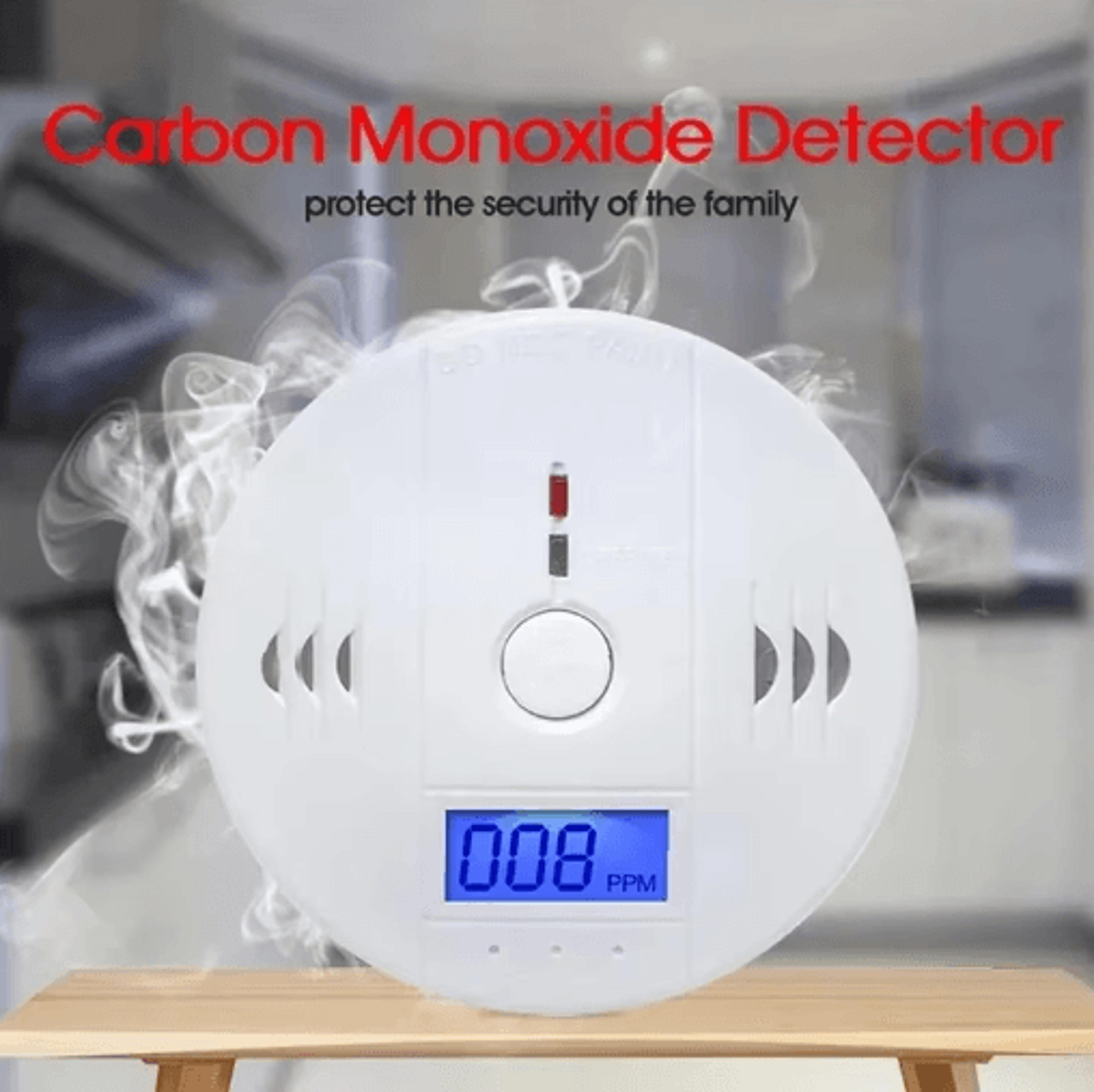 carbon monoxide alarm – lcd co gas detector with sound alert