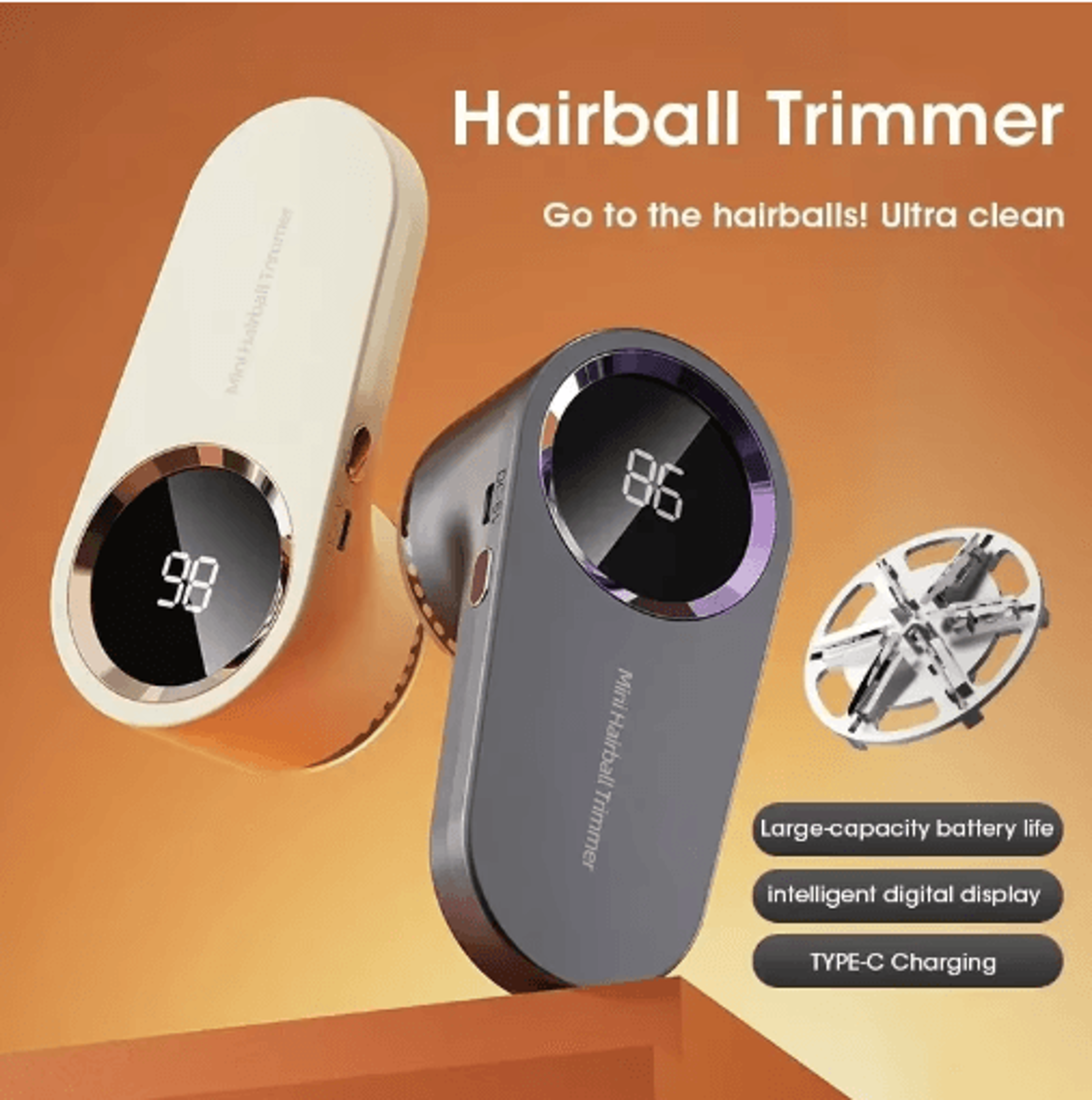 electric lint remover – digital display fabric shaver for clothes & sweaters