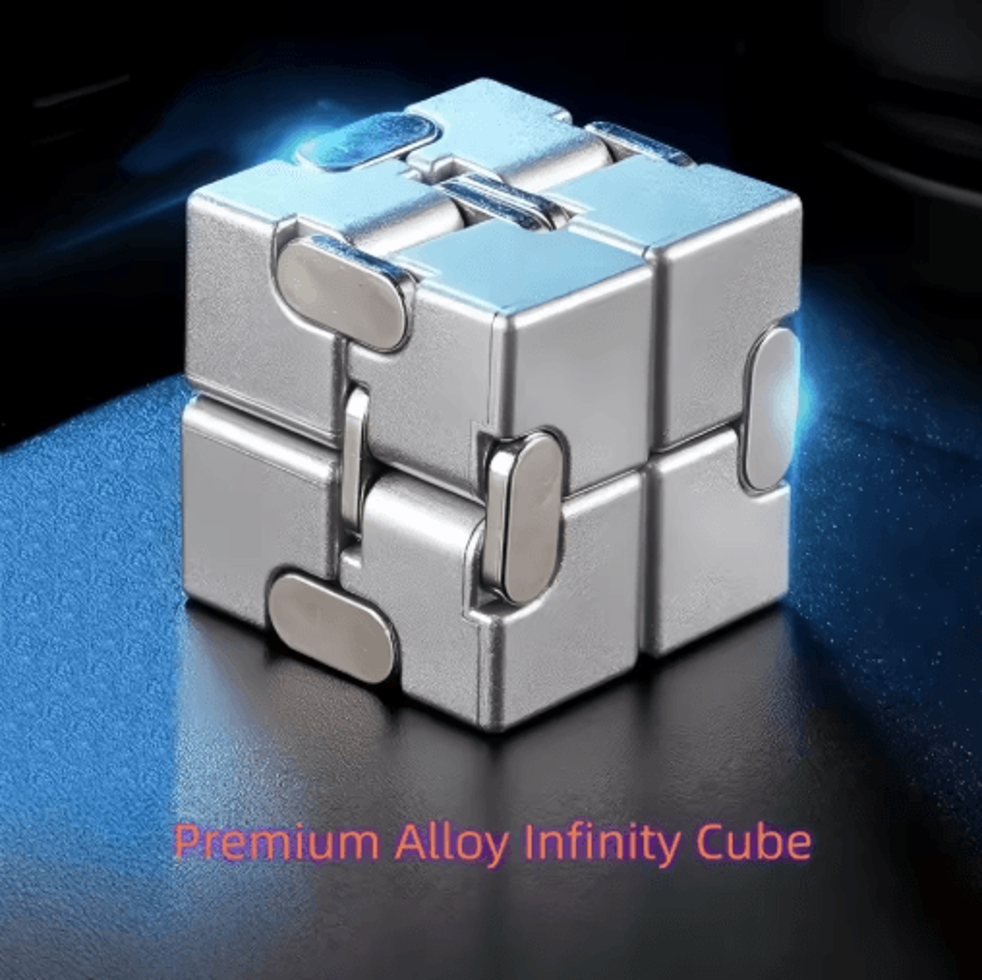 infinity cube fidget toy – alloy & plastic sensory stress reliever