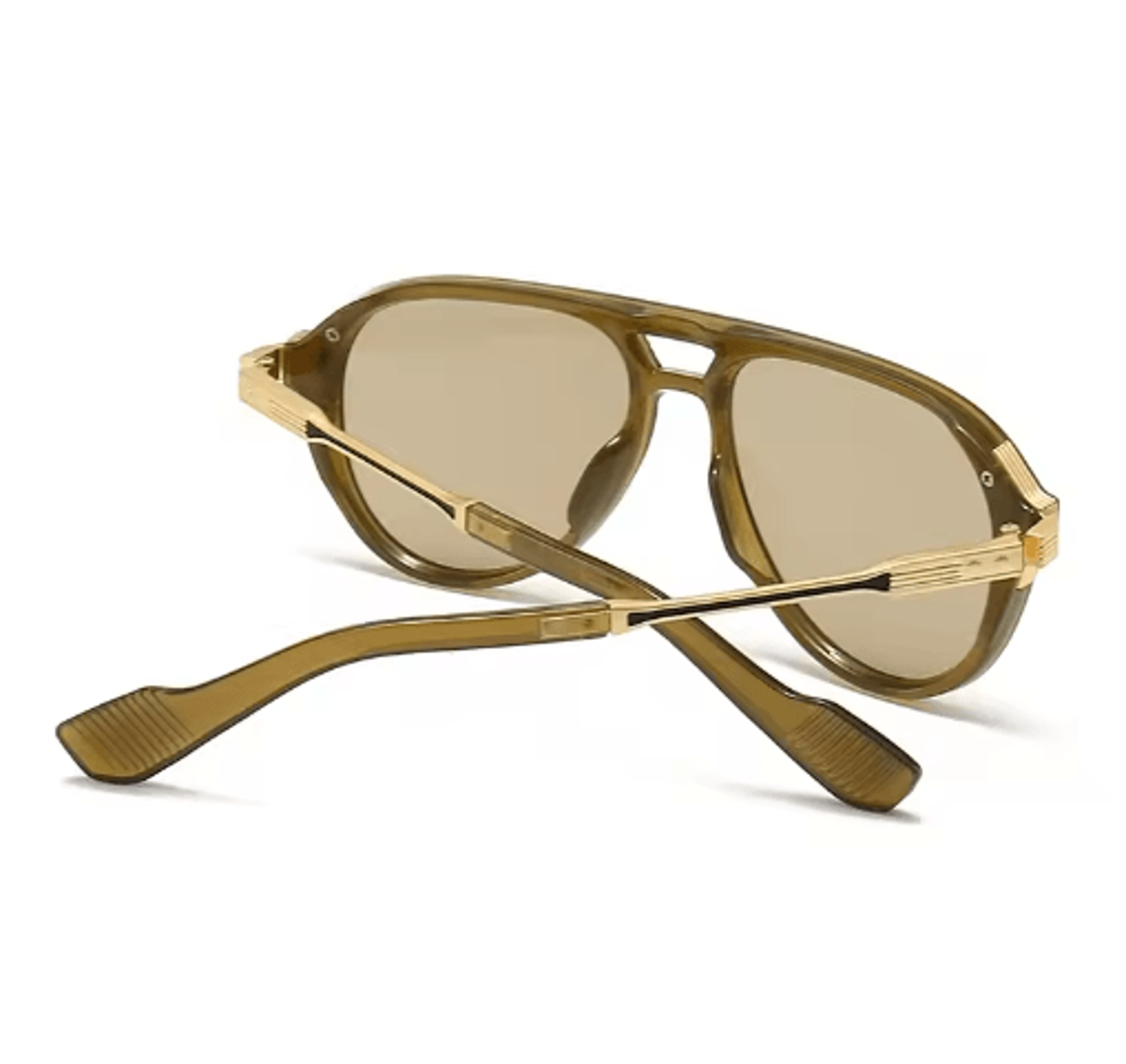 mens retro aviator sunglasses – double square frame fashion eyewear