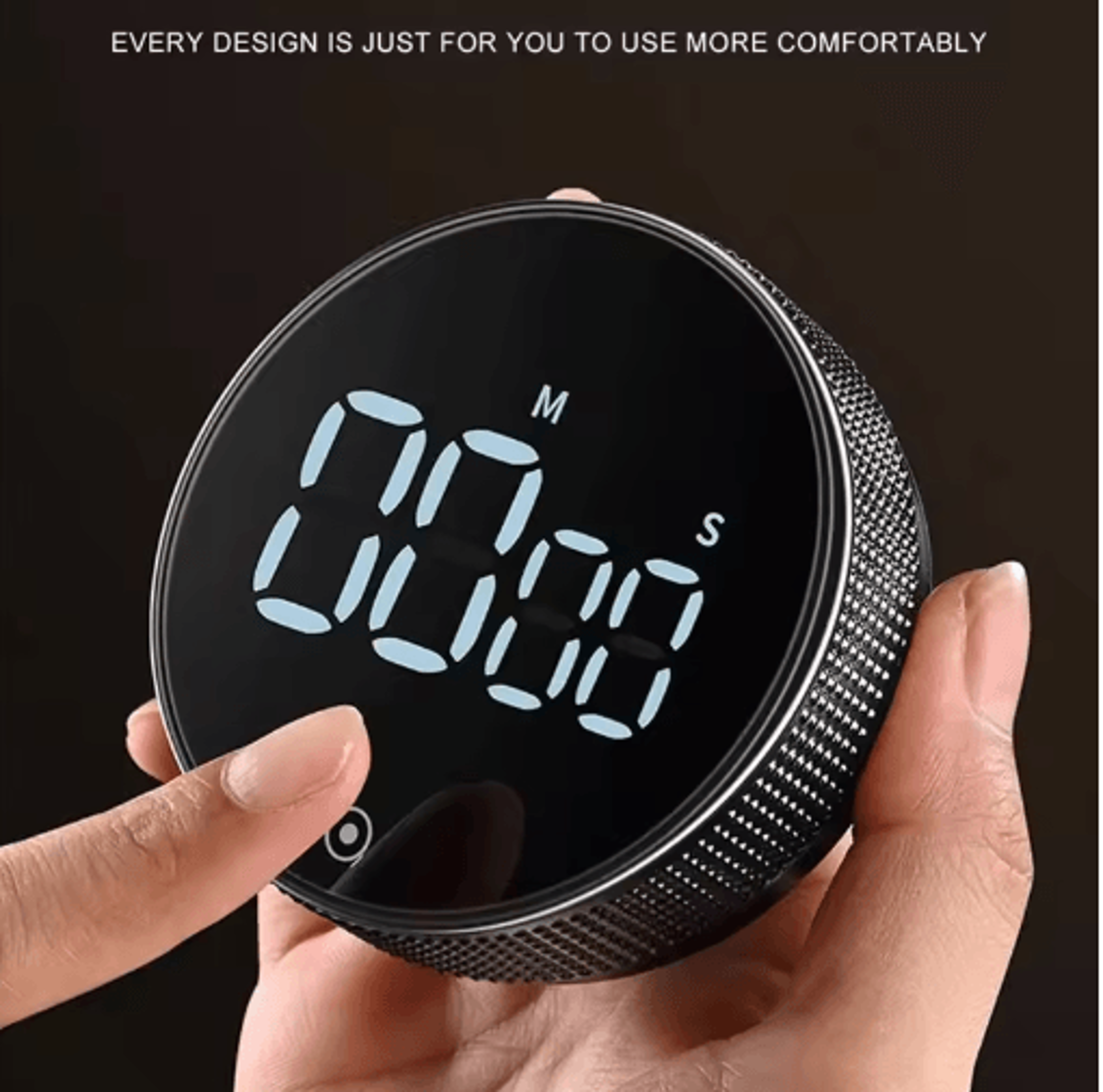 dinrgo magnetic kitchen timer – rotary countdown & stopwatch