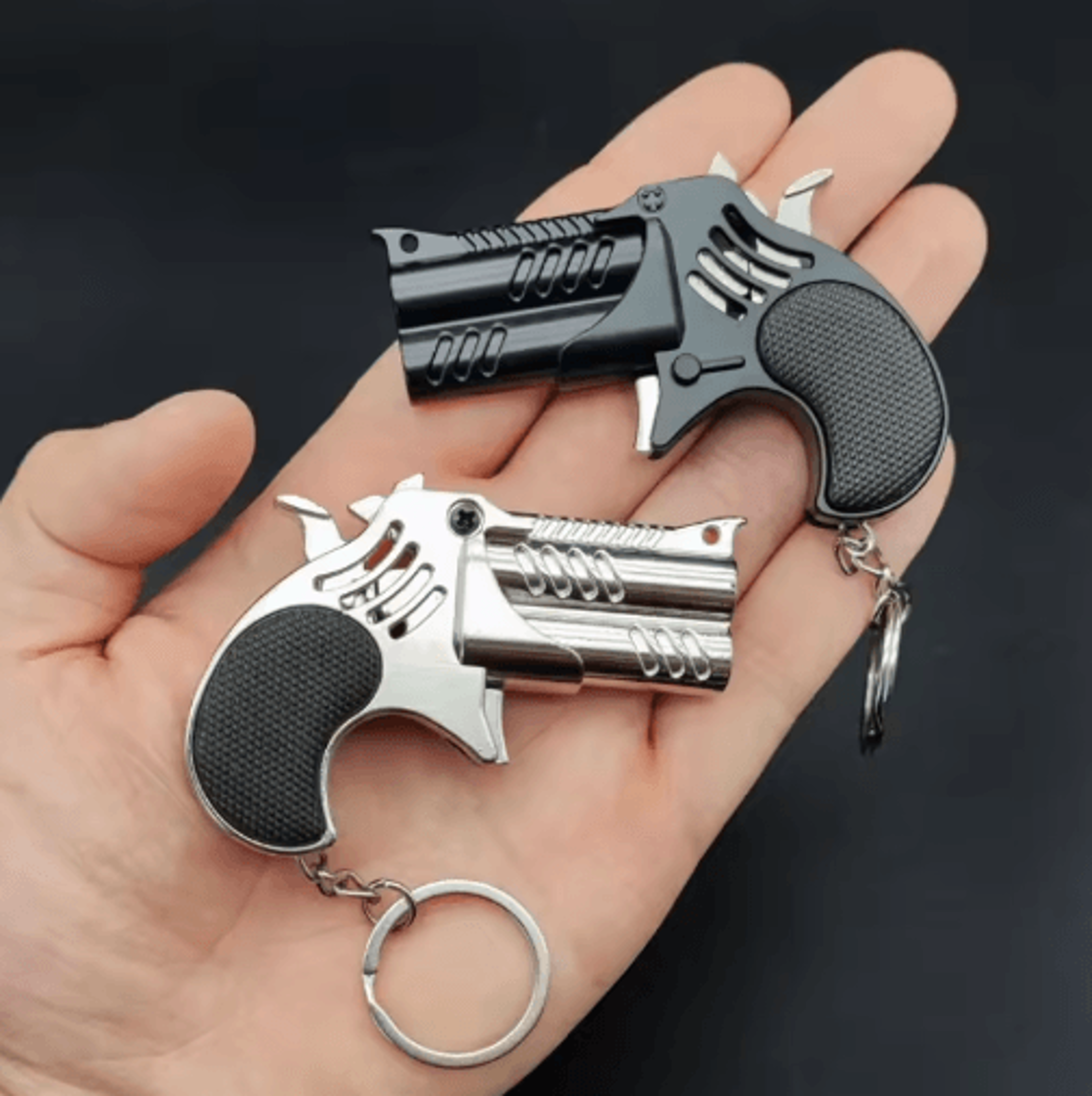 mini metal pistol keychain – simulation pendant for adult collectors