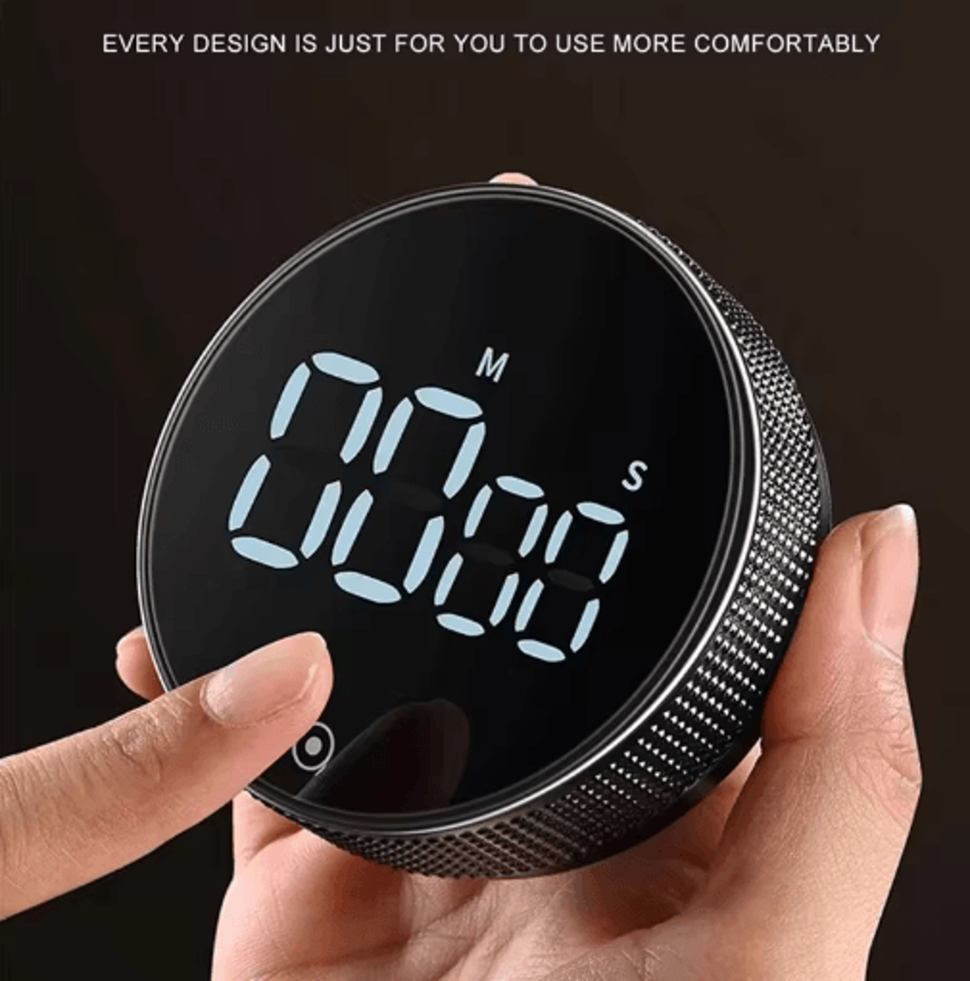 dinrgo magnetic kitchen timer rotary countdown & stopwatch