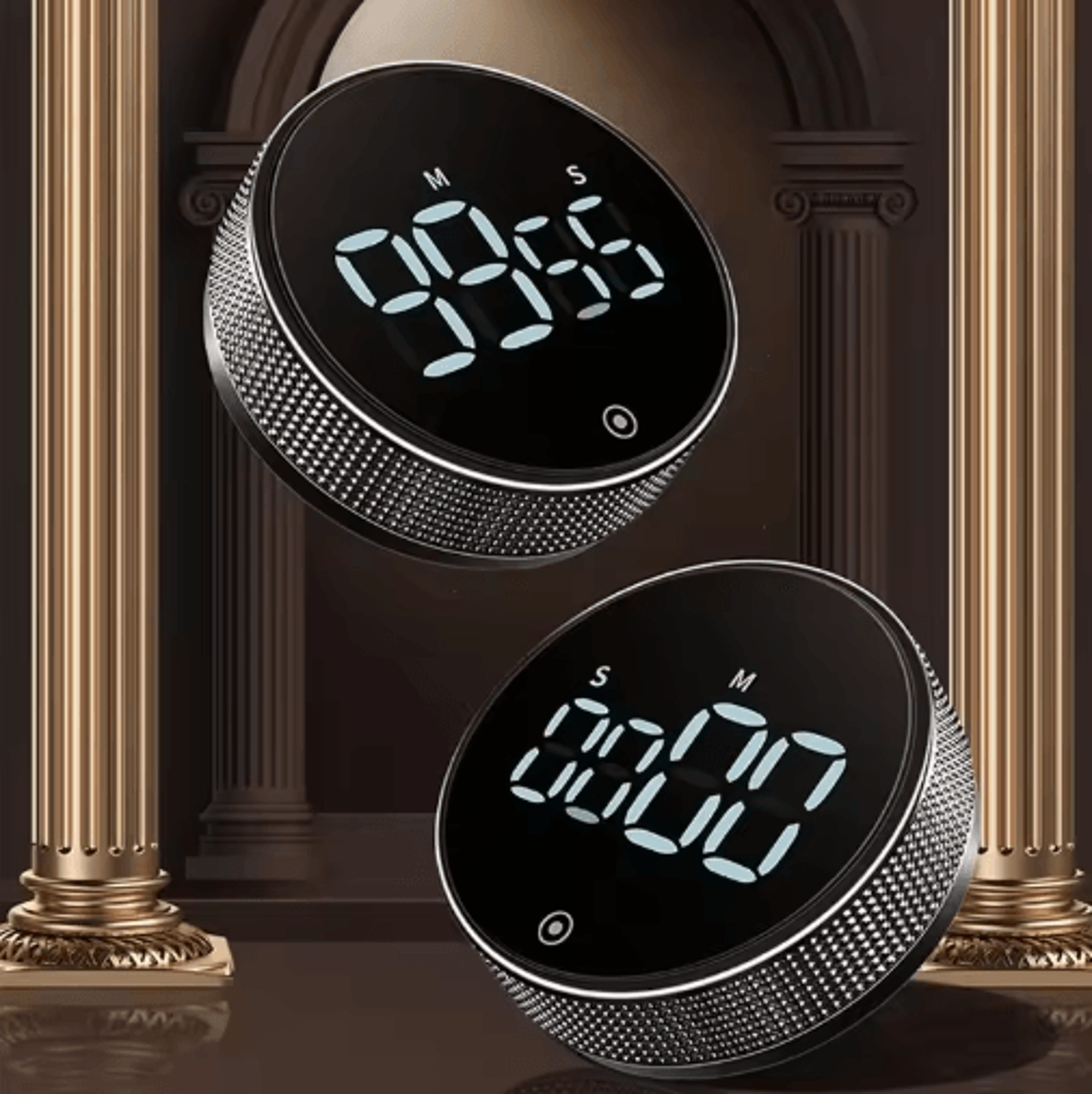 magnetic digital kitchen timer – rotary countdown & stopwatch