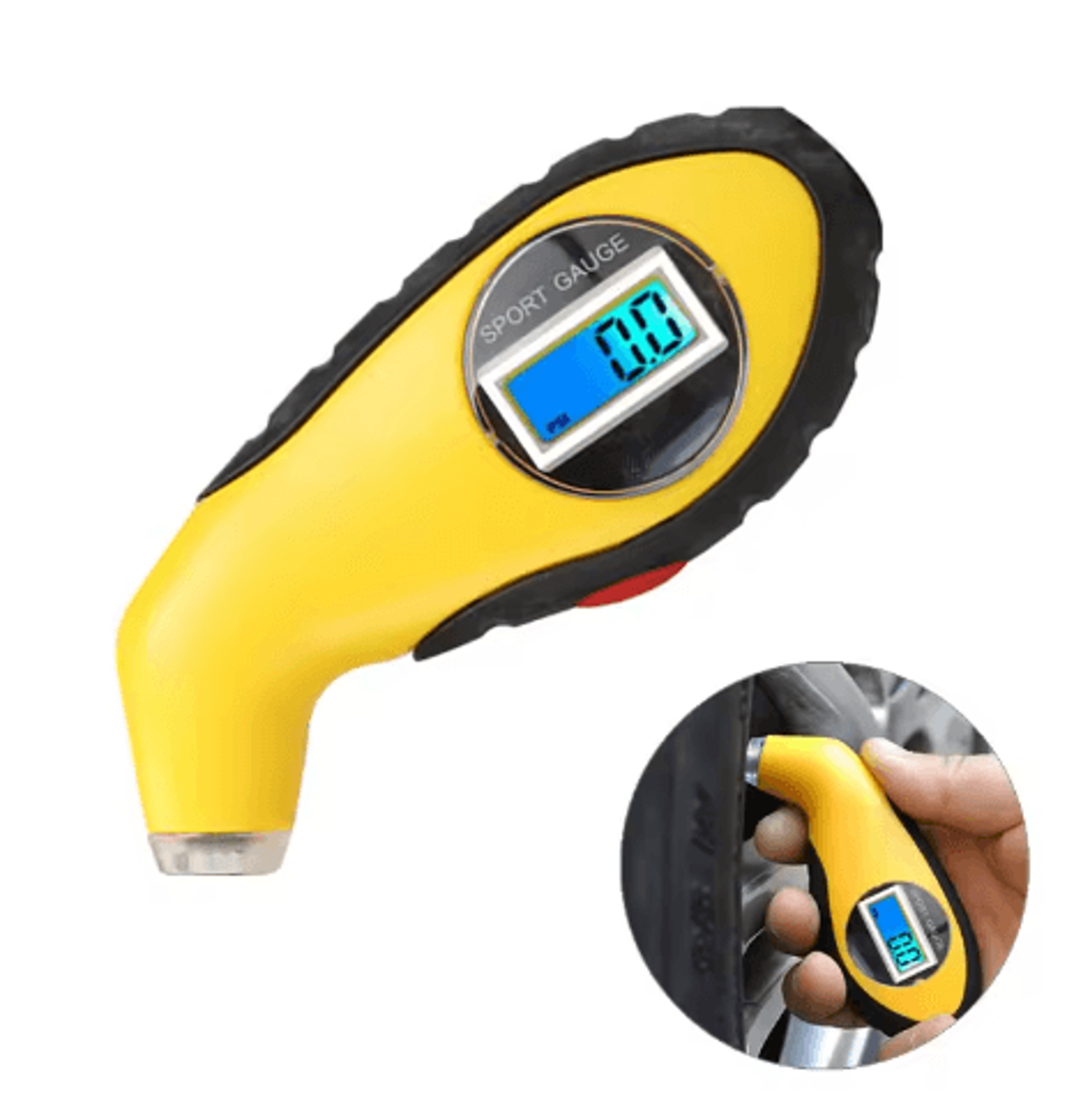 digital tire pressure gauge – lcd psi tester for car bike & truck