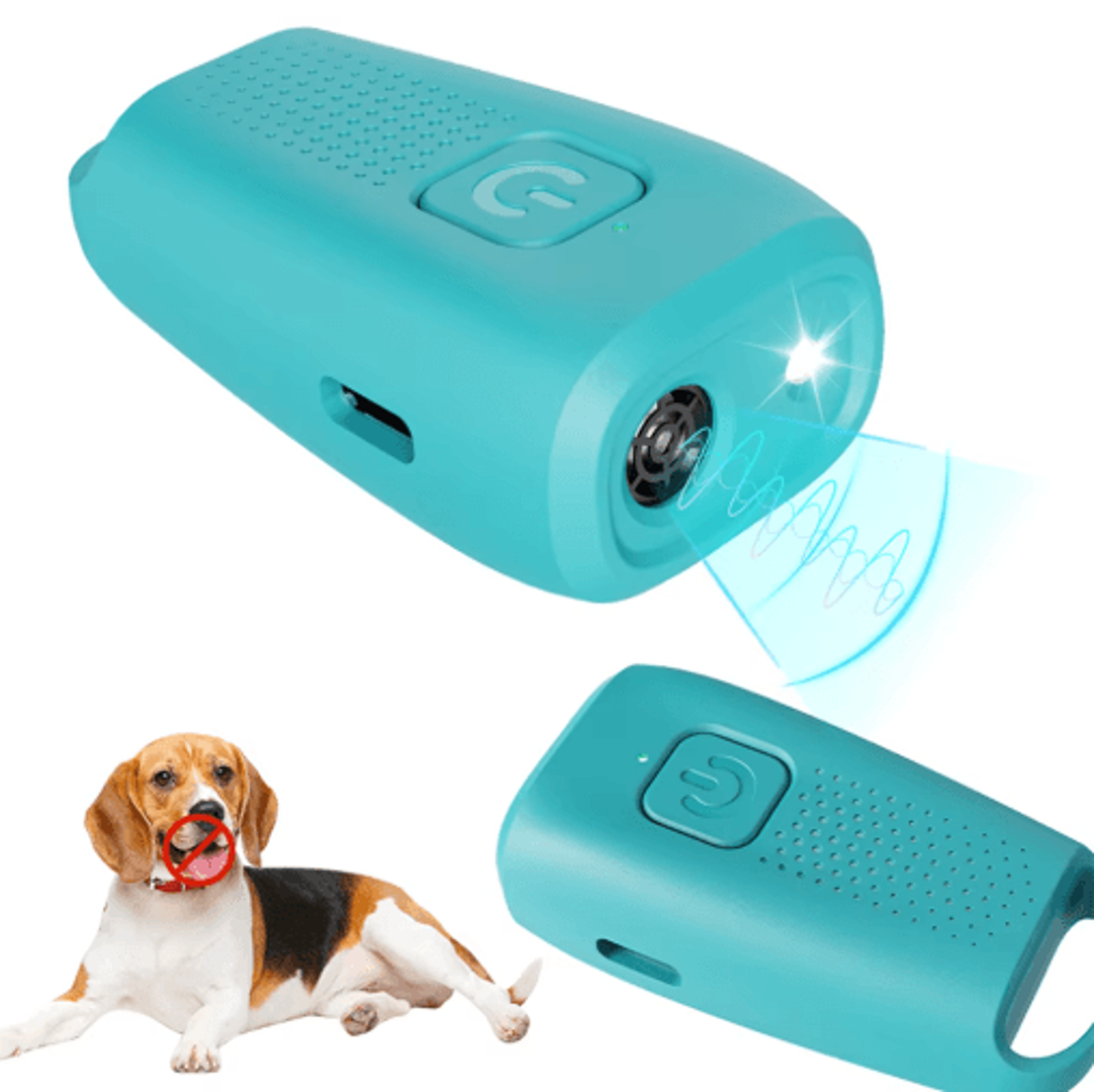 rechargeable ultrasonic dog trainer – anti-barking device with led light