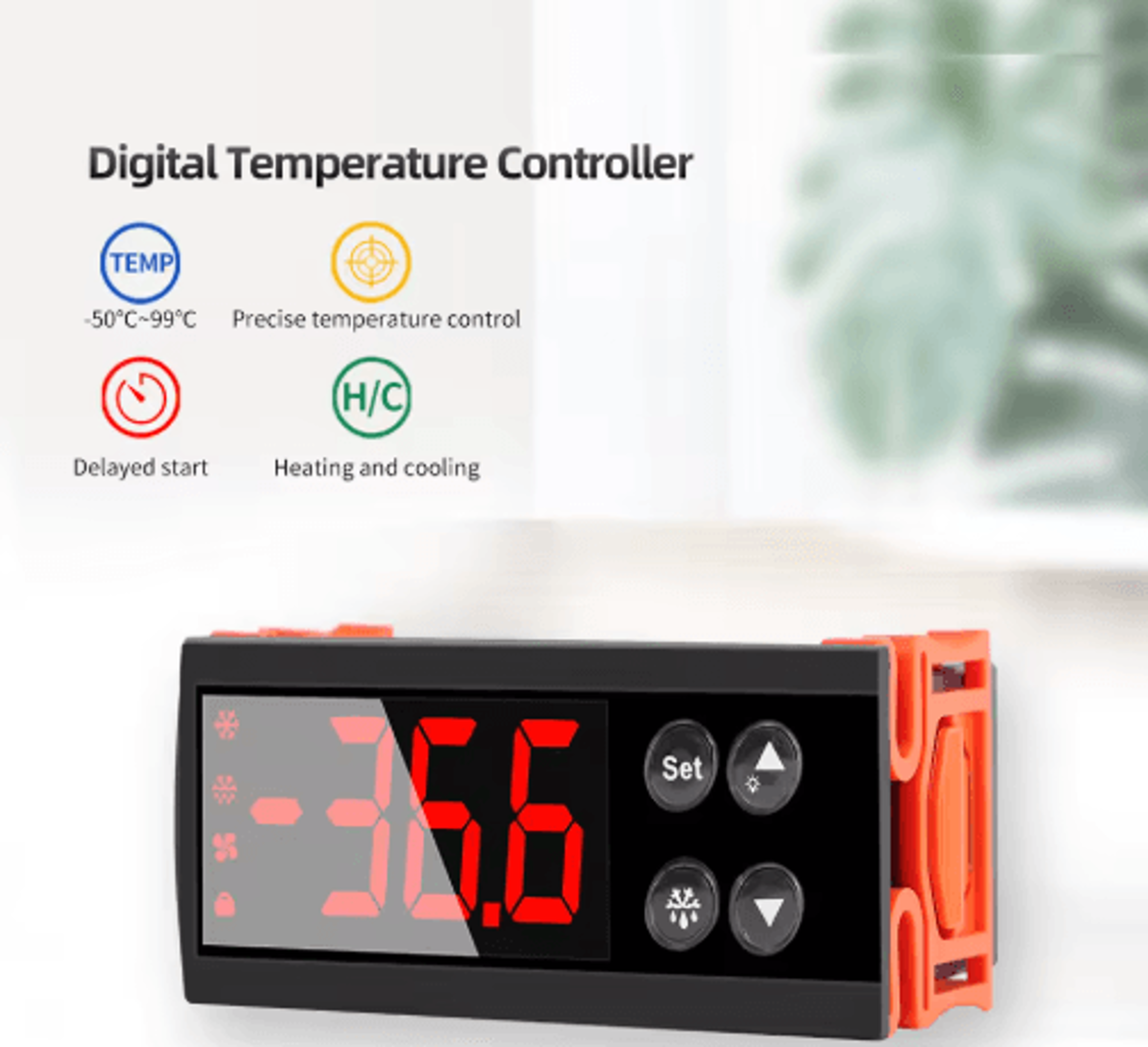 ecs-961neo digital thermostat – temperature & humidity microcomputer controller
