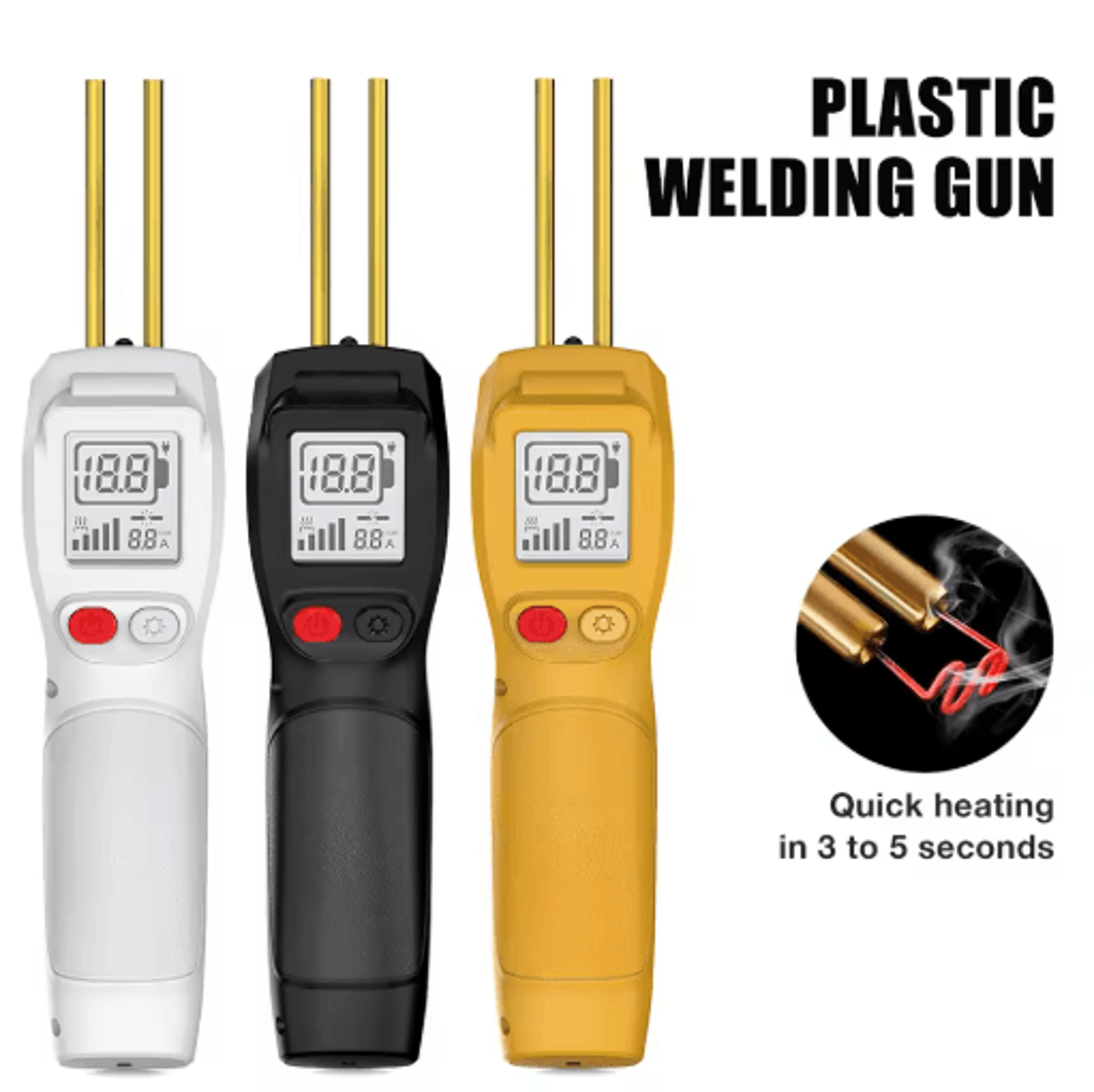 500w rechargeable plastic welding gun – cordless handheld repair tool kit