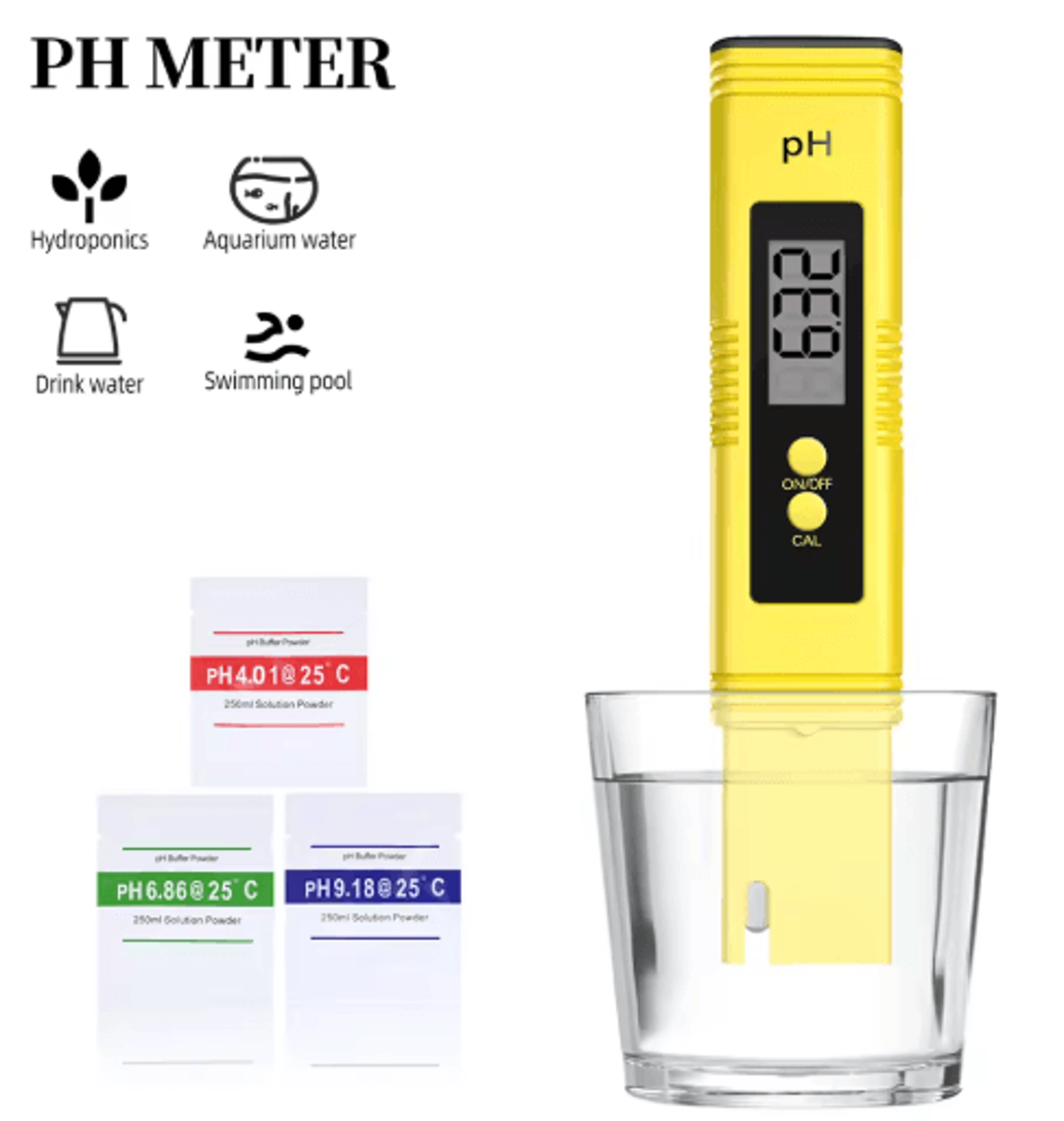 digital ph & tds tester – 0.01 ph meter with titanium probe