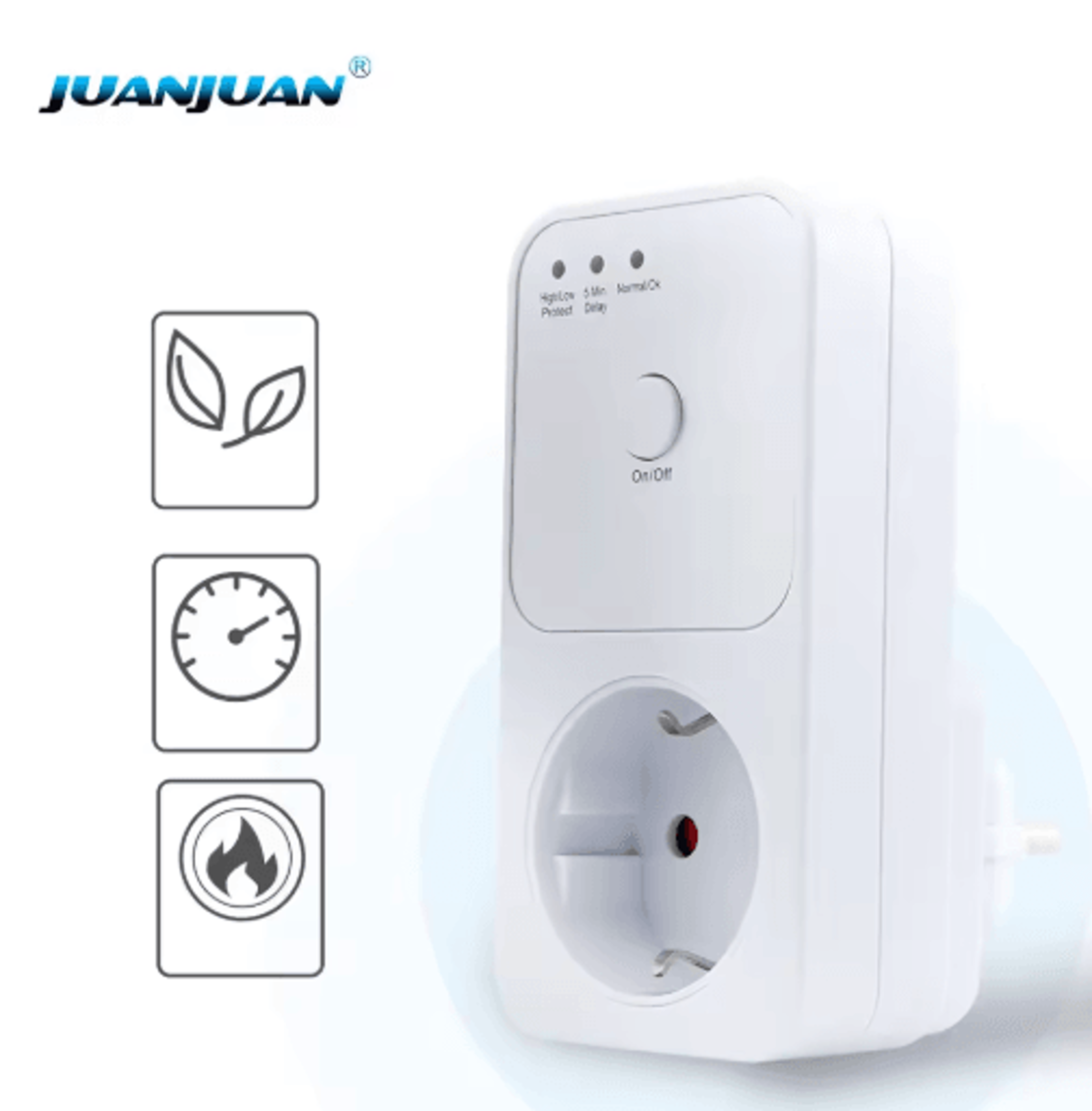 220v refrigerator voltage protector – automatic relay & surge protection socket