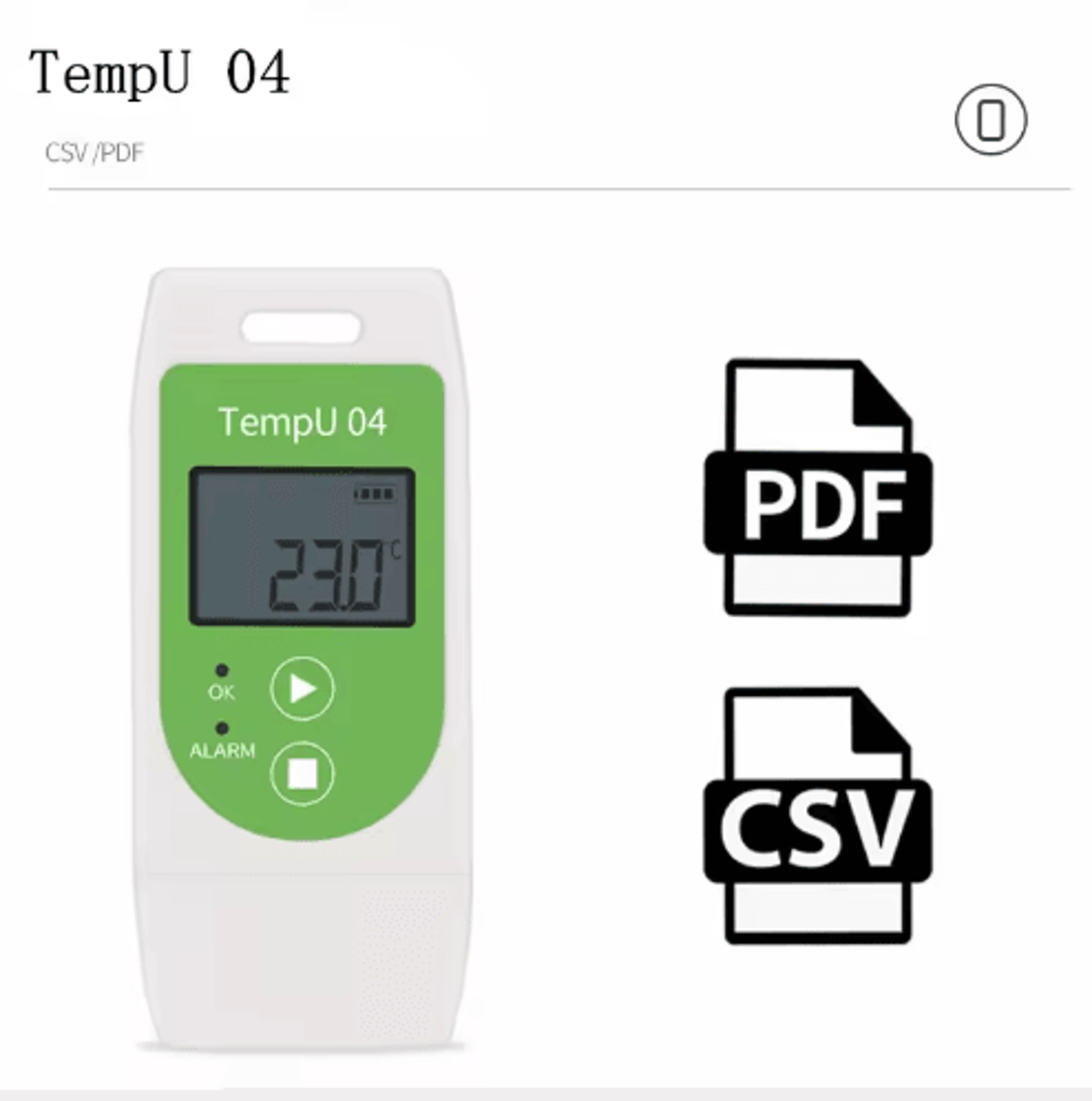 tempu04 usb temperature data logger – reusable recorder with pdf report