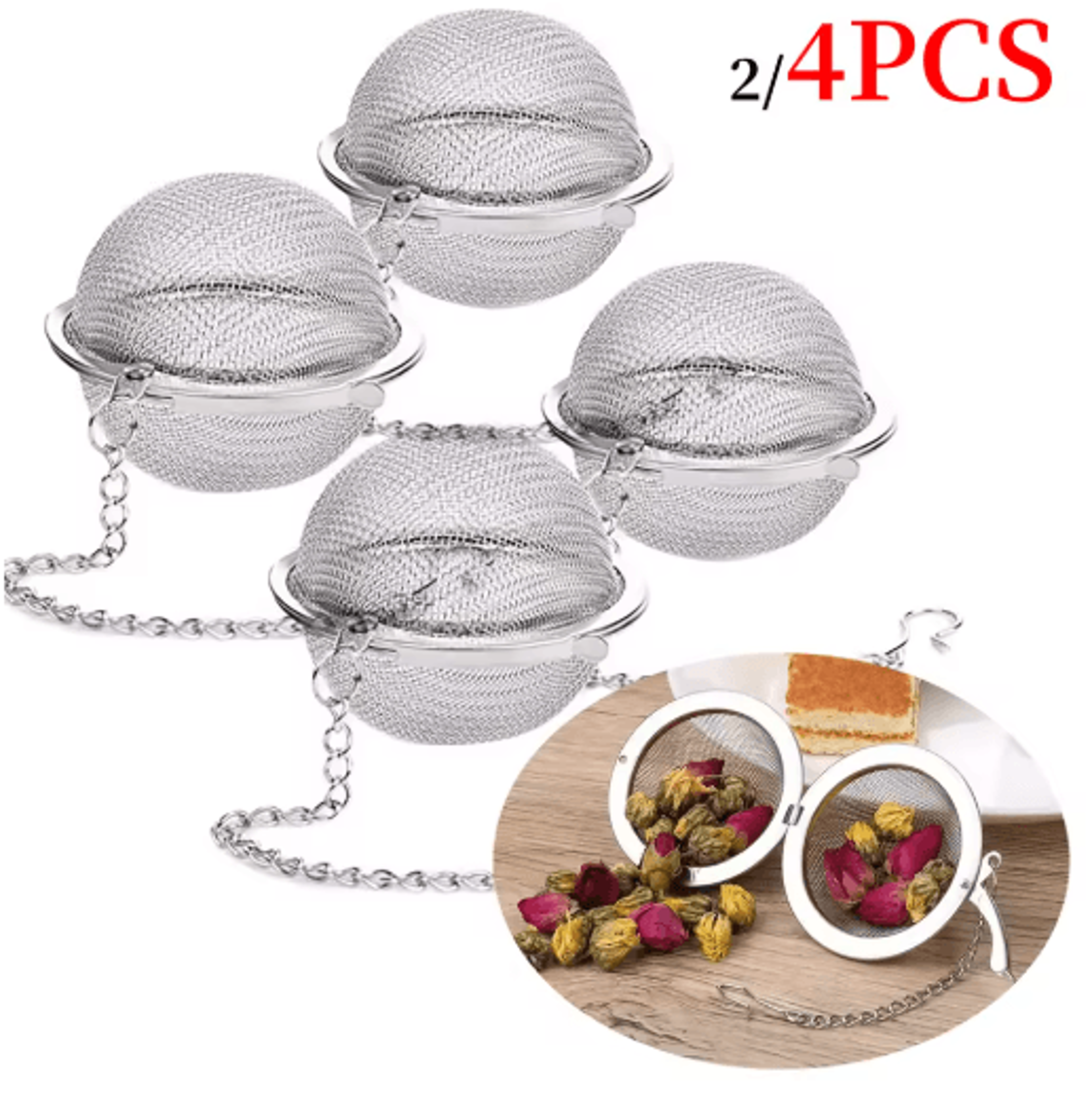 stainless steel tea infuser balls – locking mesh strainers for loose leaf tea