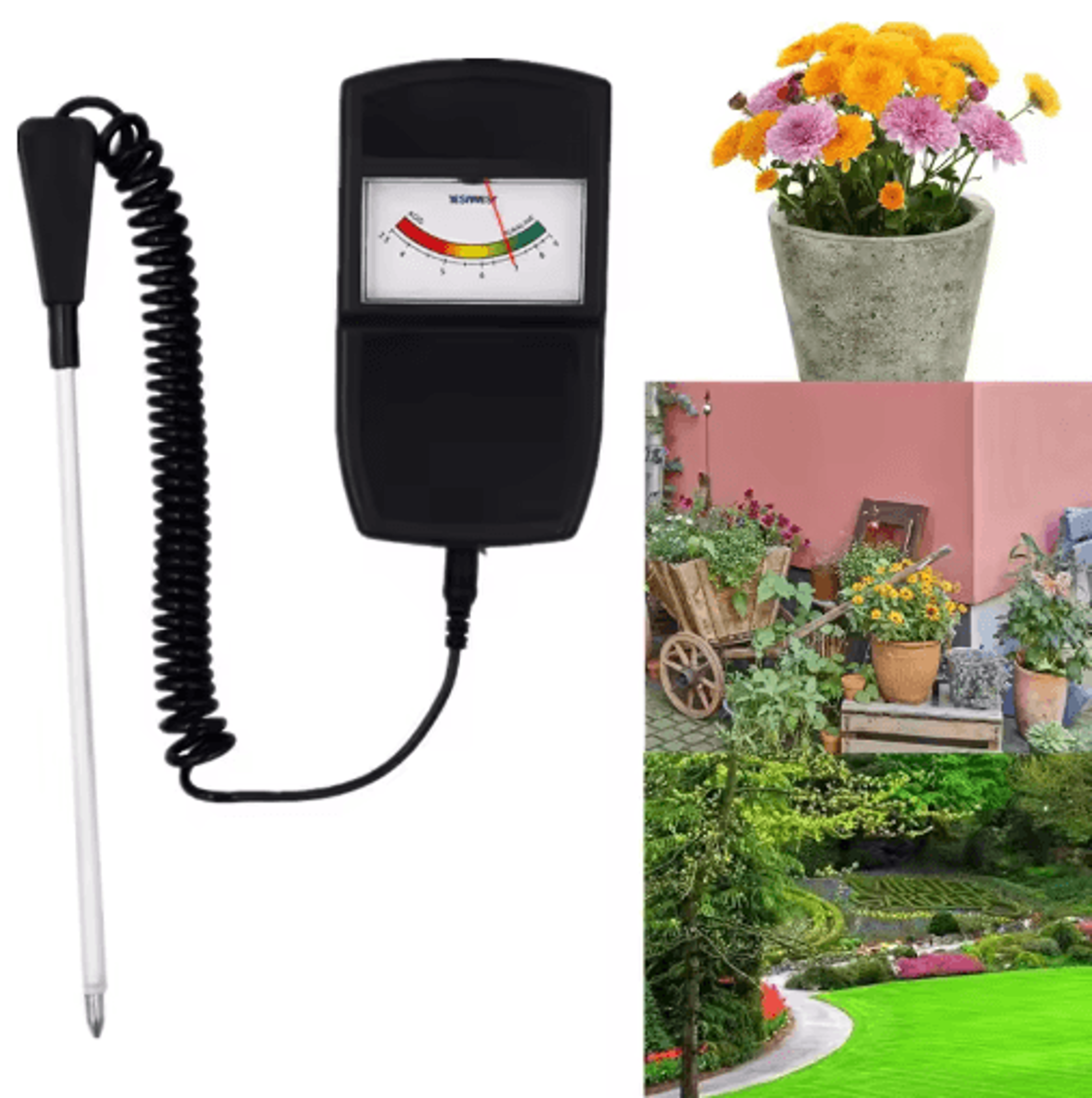 3-in-1 soil ph meter – pointer soil tester for garden & potted plants
