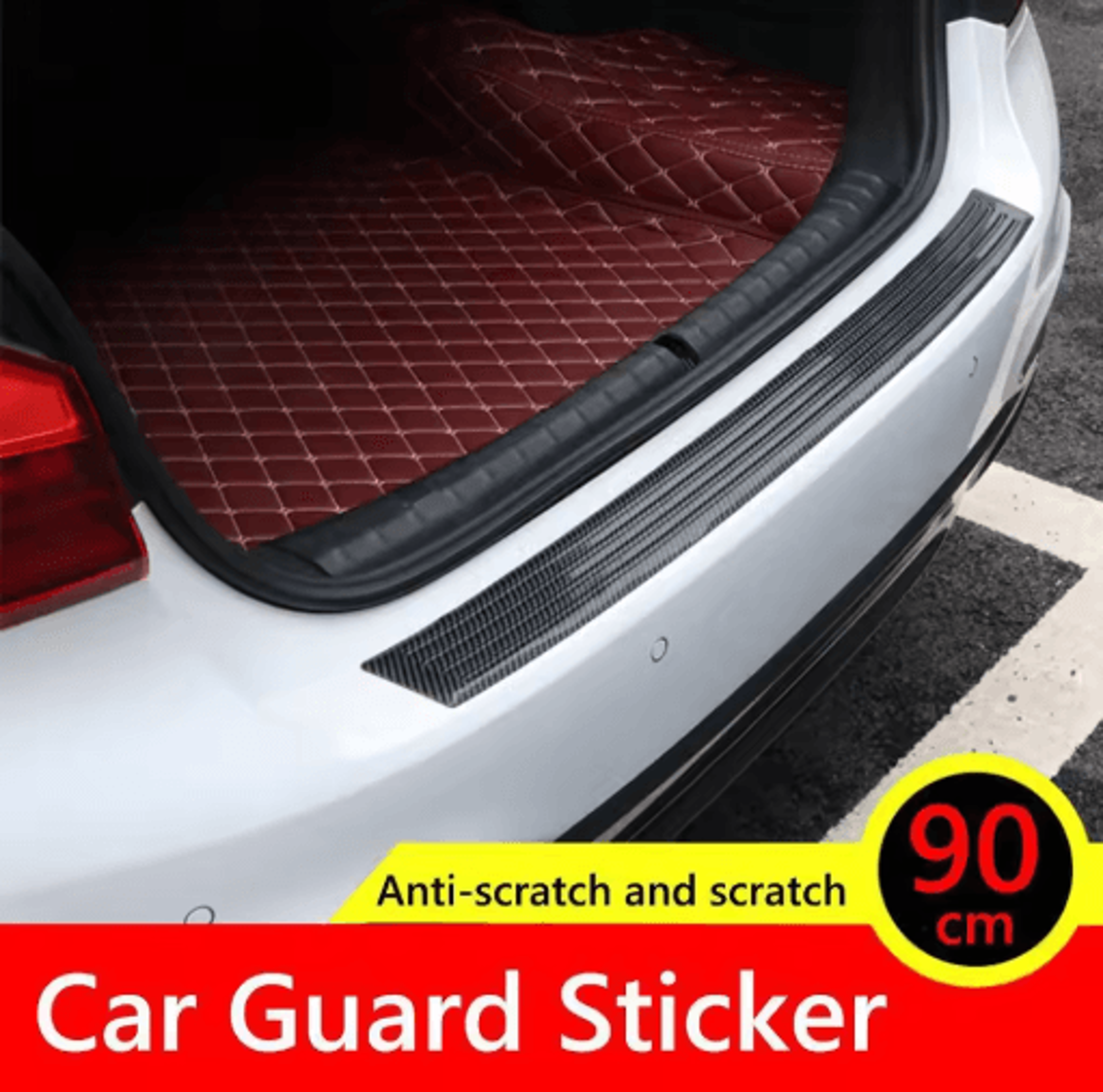 rear bumper protector strip – 90/104cm anti-scratch trunk guard trim