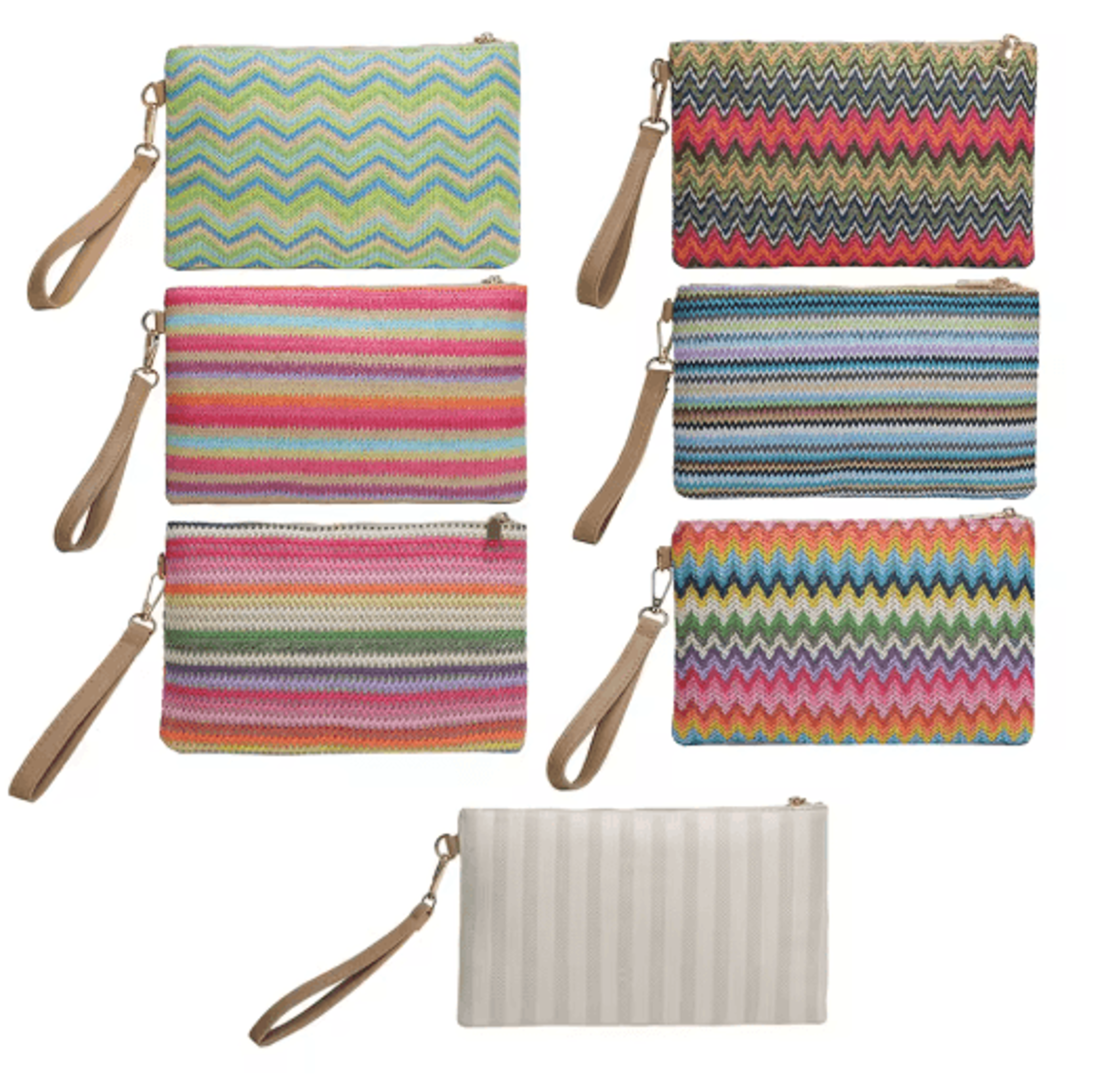 colorful woven clutch bag – handmade vintage purse for beach & vacation
