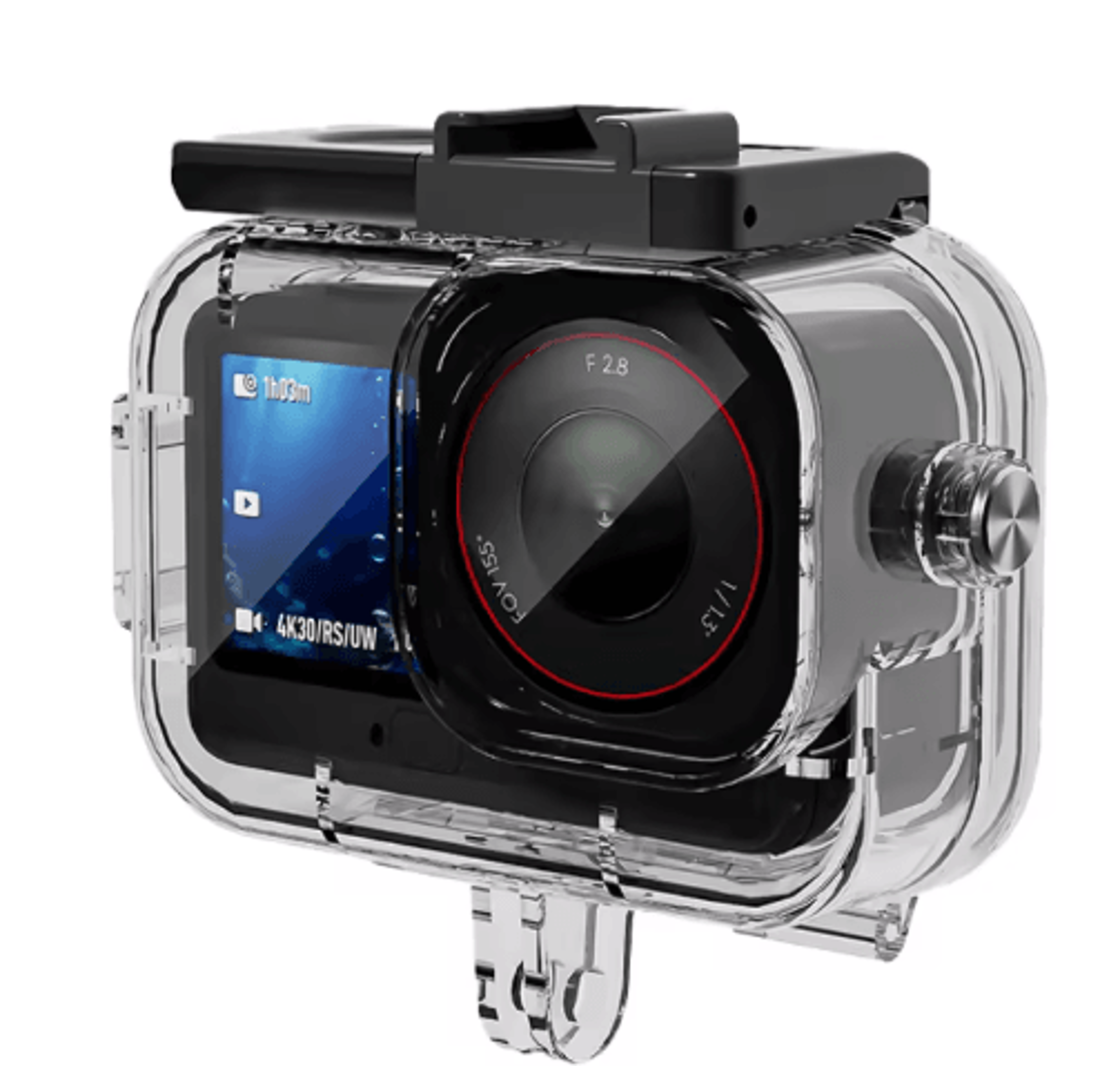 70m waterproof case for dji action 6 – deep diving protective housing