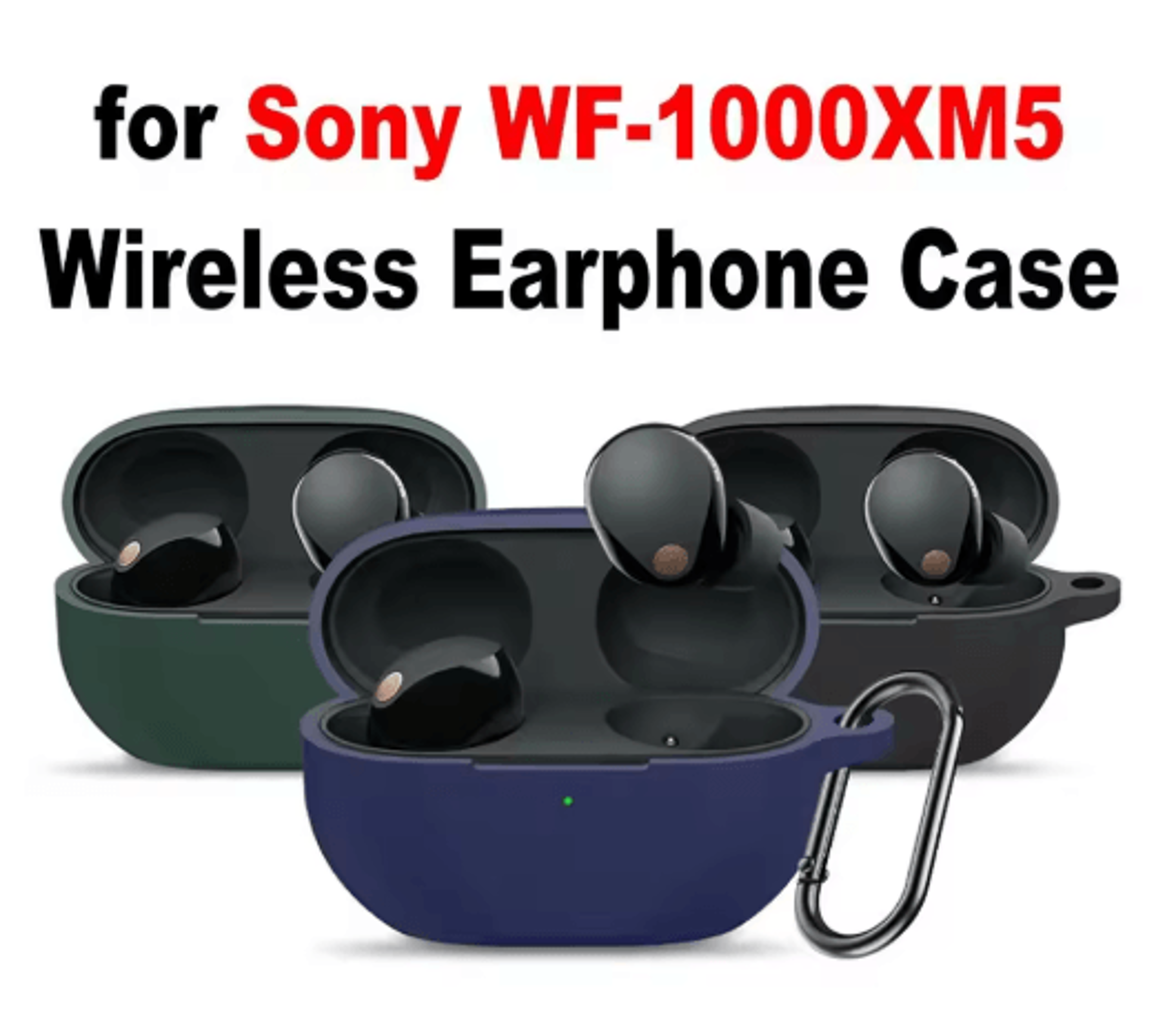 silicone case for sony wf-1000xm5 – soft shockproof earbud cover